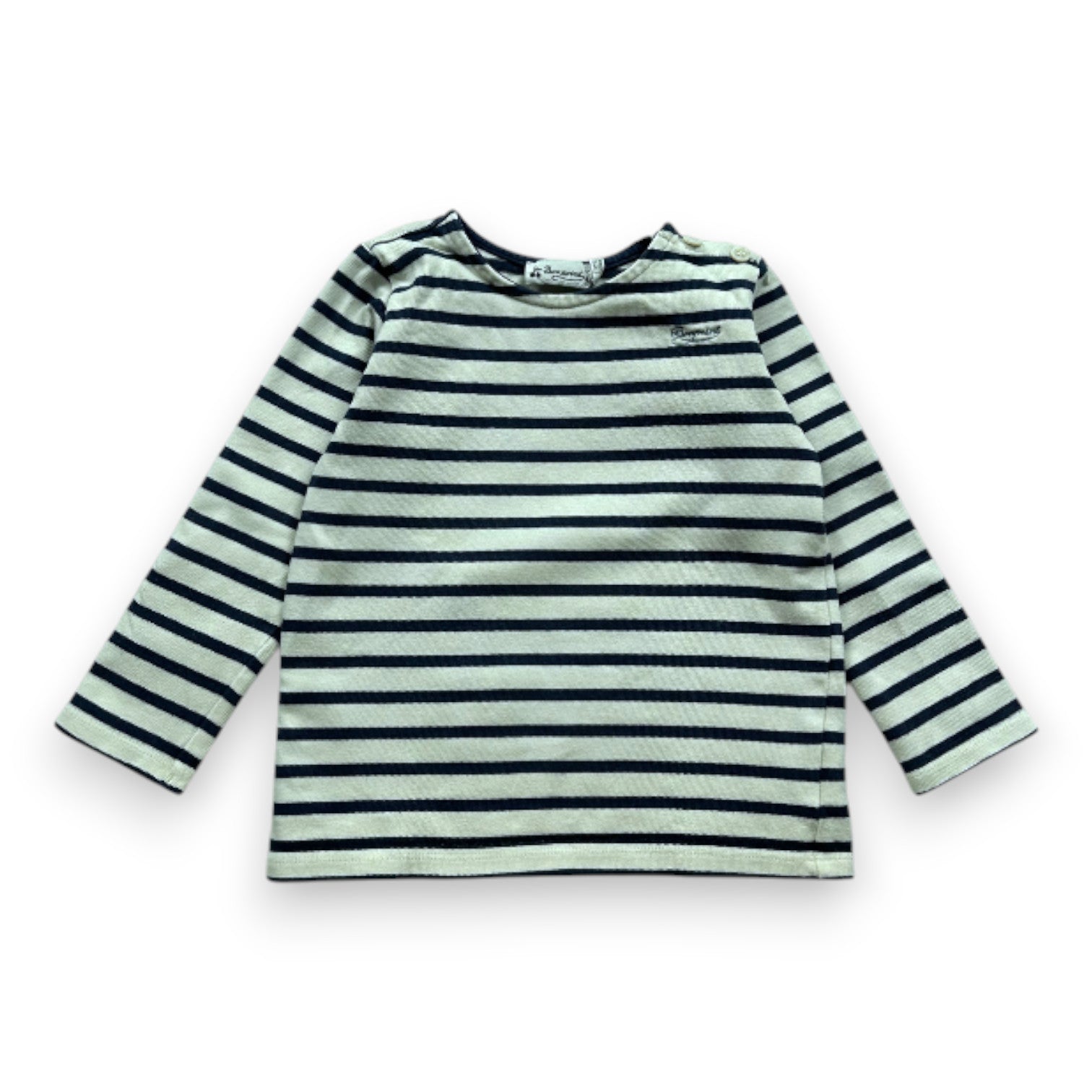 BONPOINT - PULL - BLANC, BLEU - 3 ANS