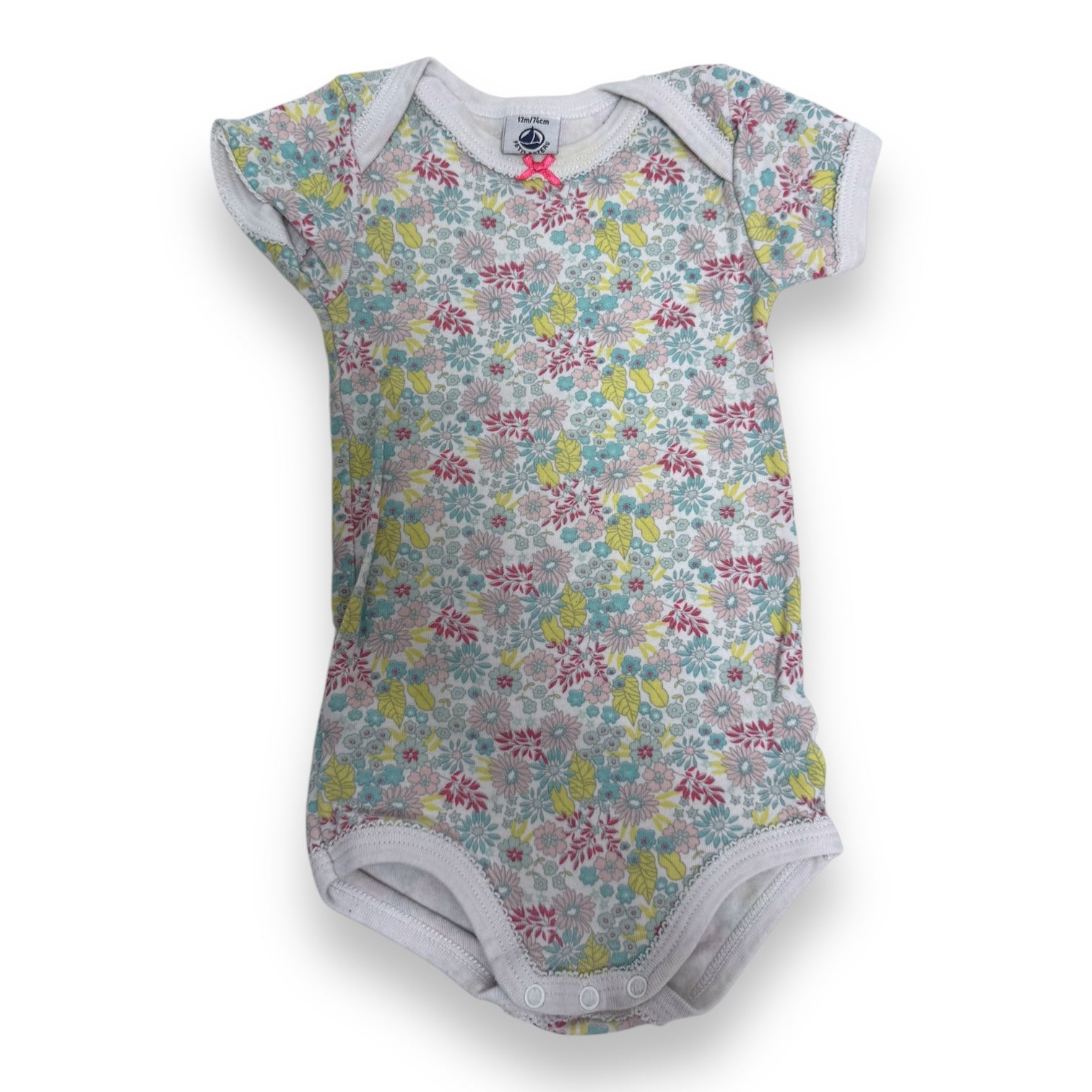 PETIT BATEAU - BODY - BLANC, BLEU - 12 MOIS