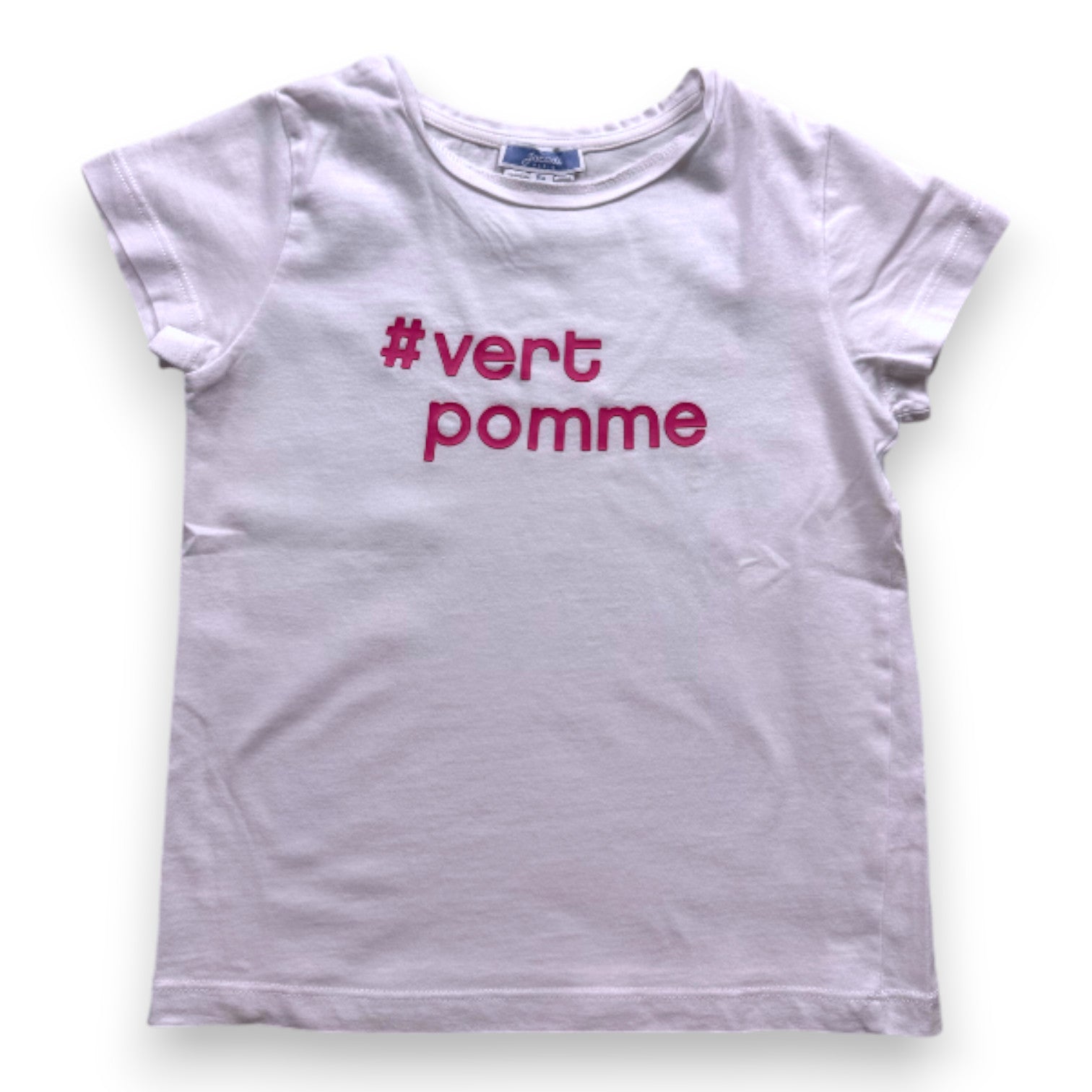 JACADI - T-SHIRT - BLANC, ROSE - 6 ANS