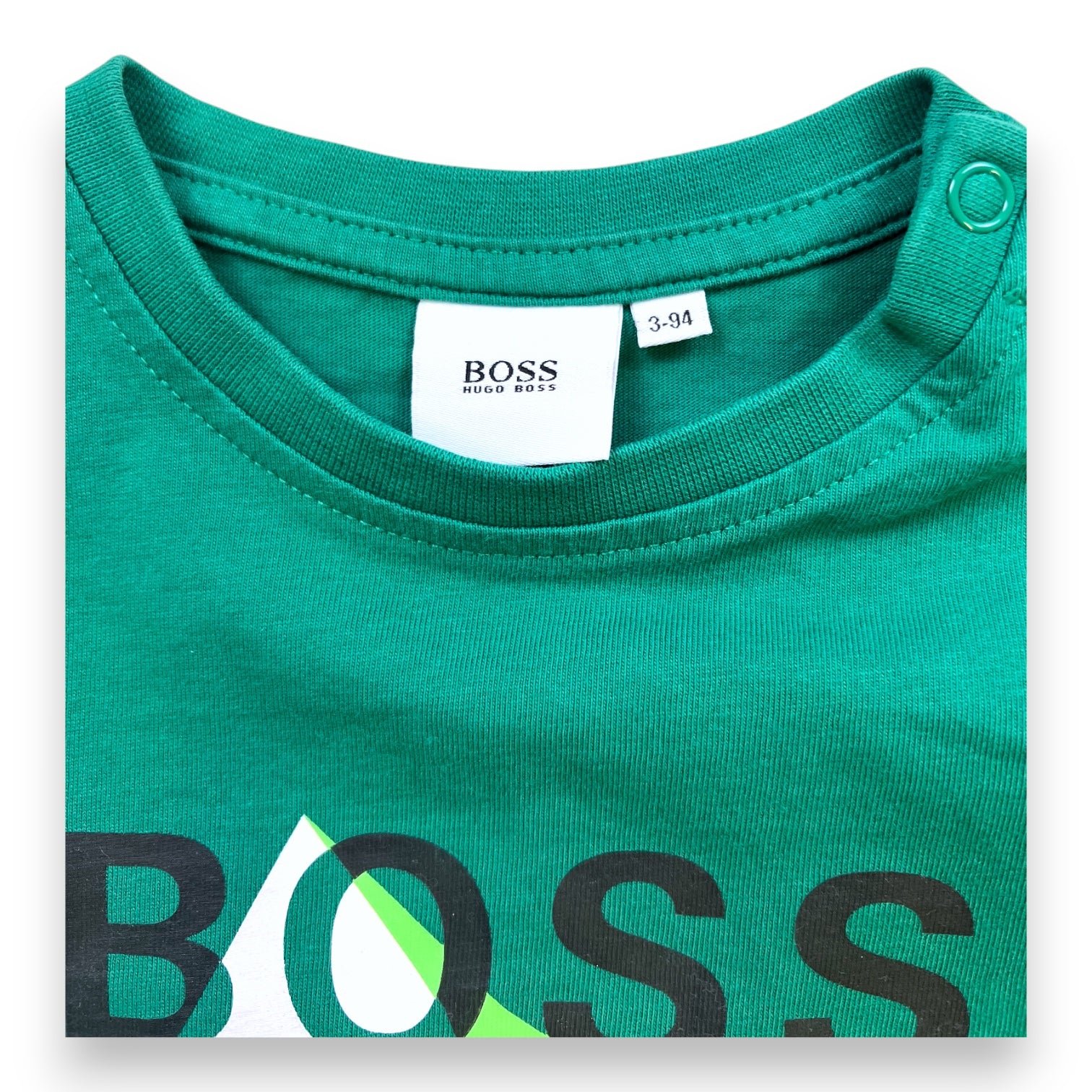 HUGO BOSS - T-SHIRT - VERT - 3 ANS