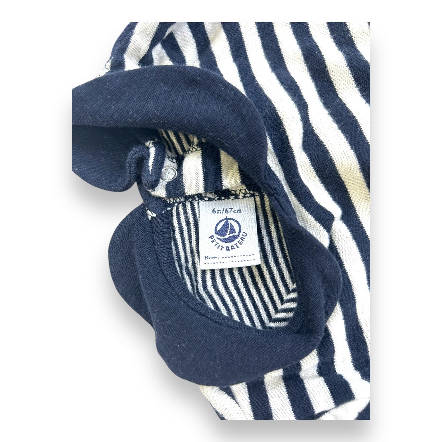 PETIT BATEAU - ROBE - BLEU, BLANC - 6 MOIS