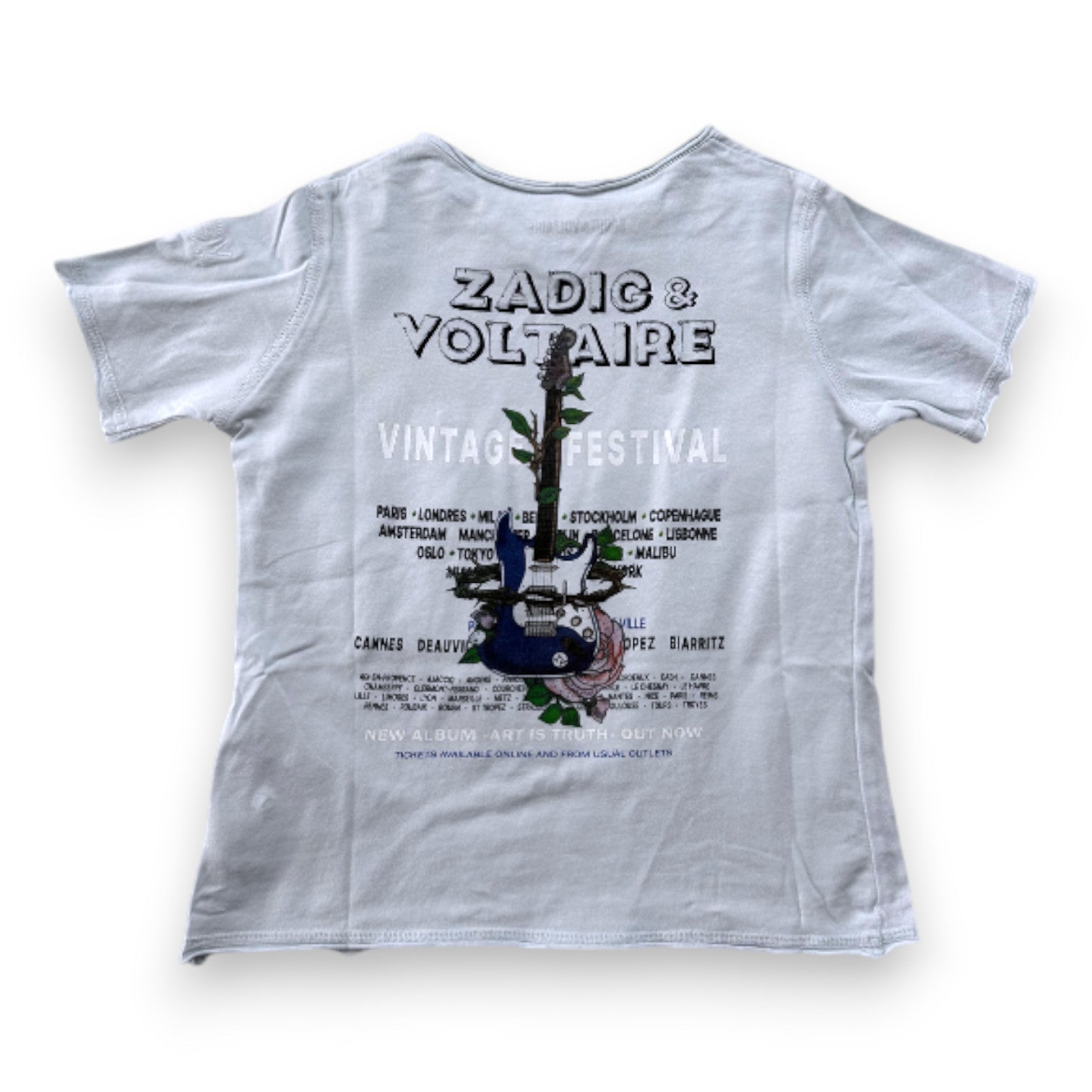 ZADIG & VOLTAIRE - T-SHIRT - BLEU - 4 ANS