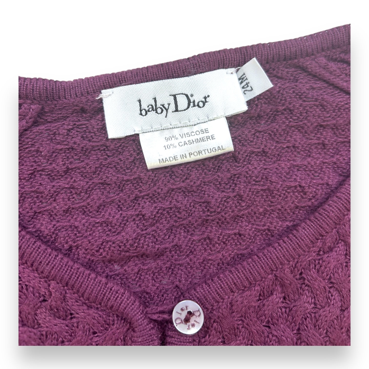 BABY DIOR - CARDIGAN - VIOLET - 24 MOIS