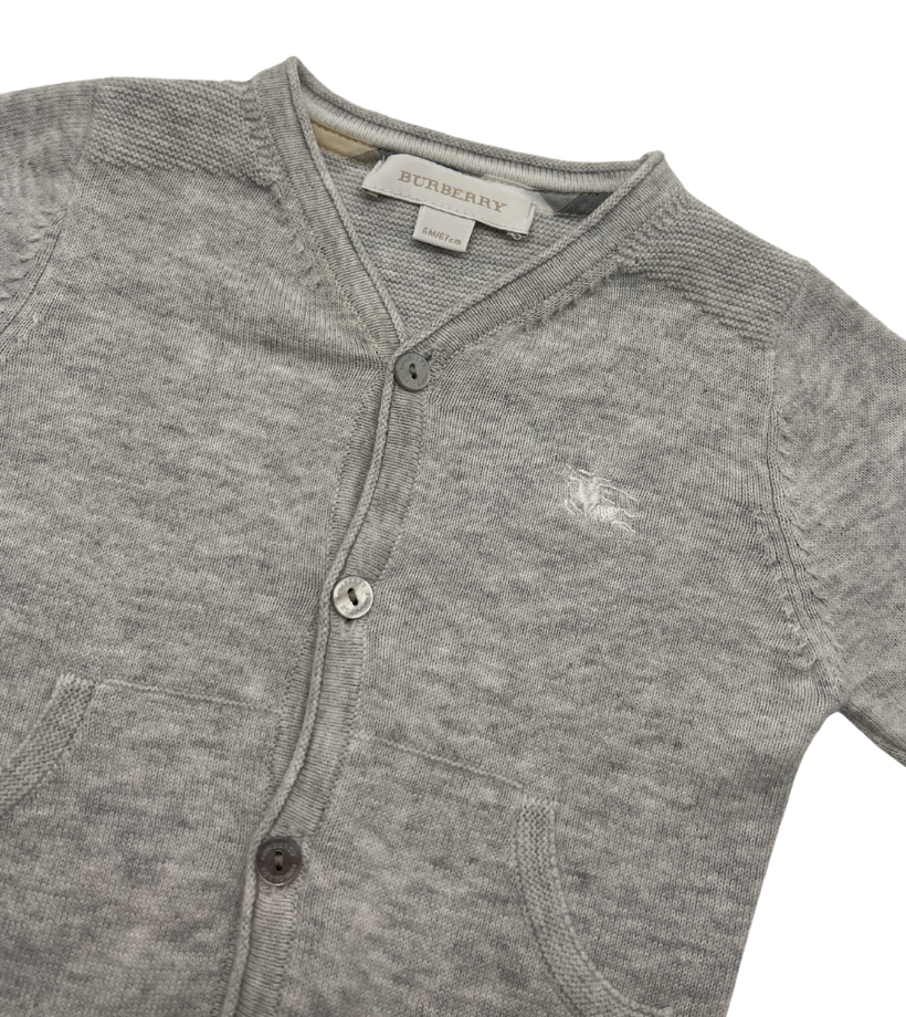 BURBERRY - Cardigan Gris - 6 mois