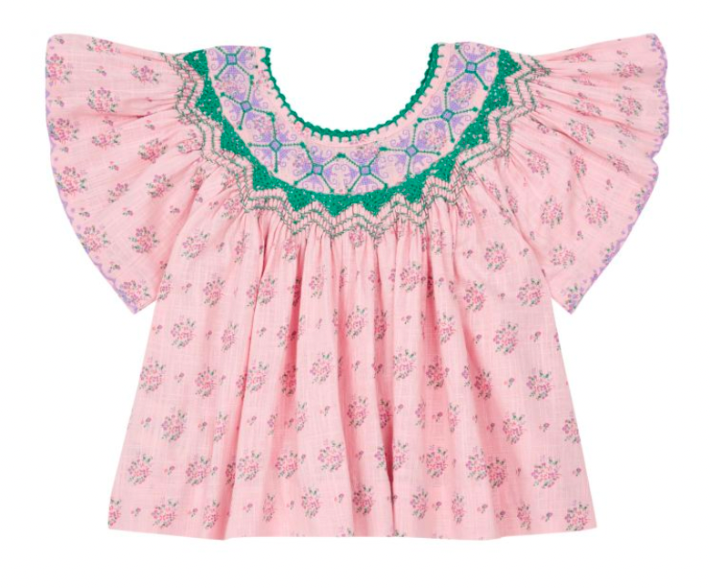 BONJOUR - Blouse Butterfly rose pâle - 10 ans