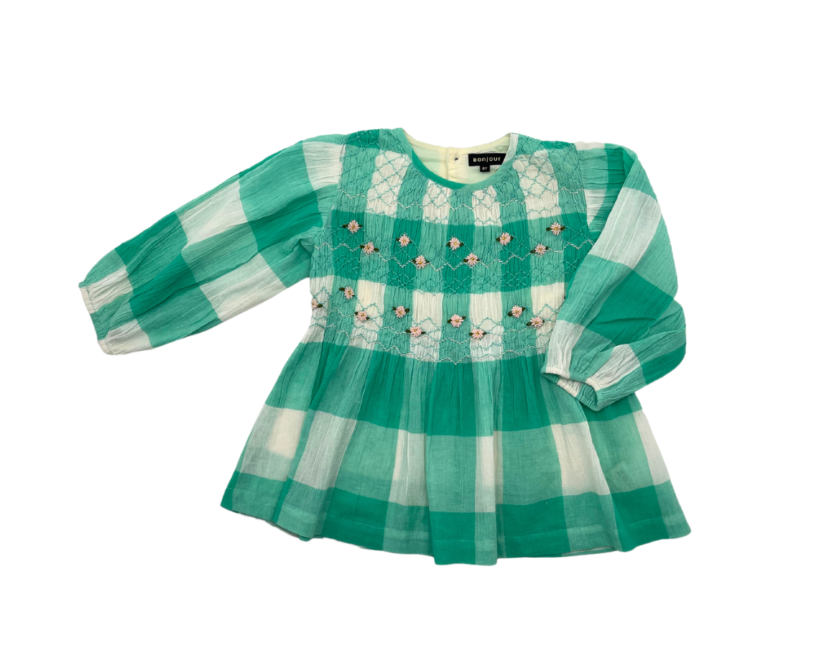 BONJOUR - Blouse verte - 8 ans