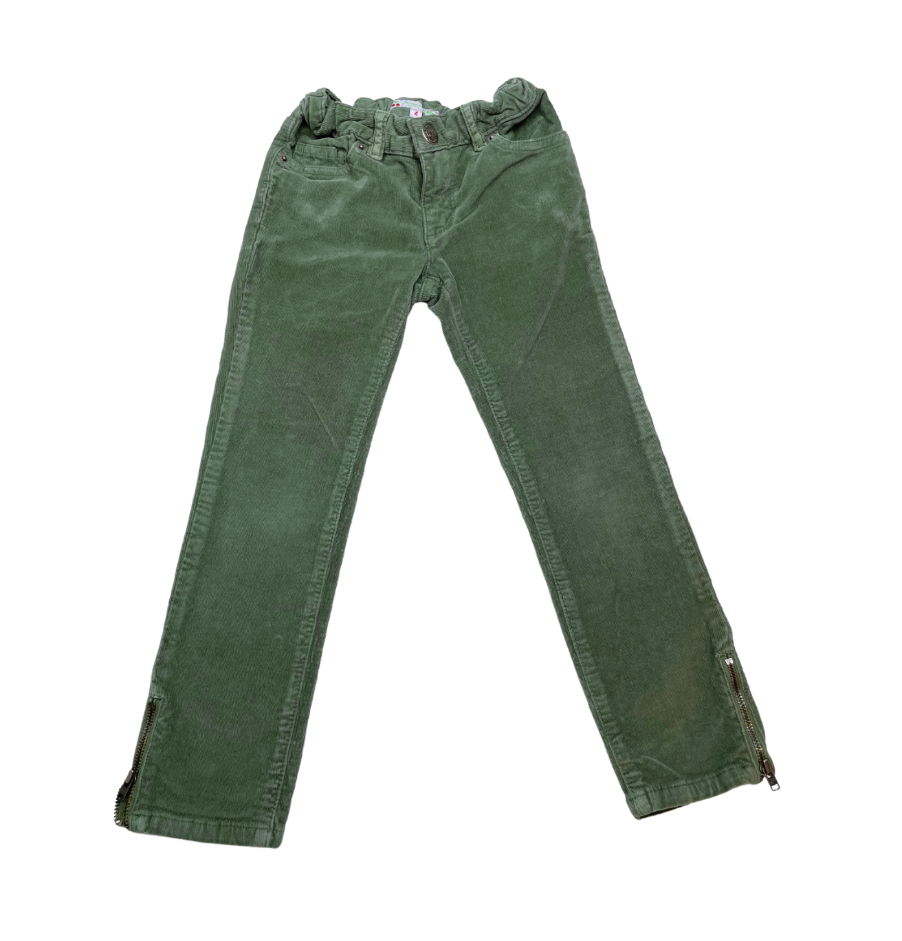 BONPOINT - Pantalon en velours kaki élastiqué - 4 ans