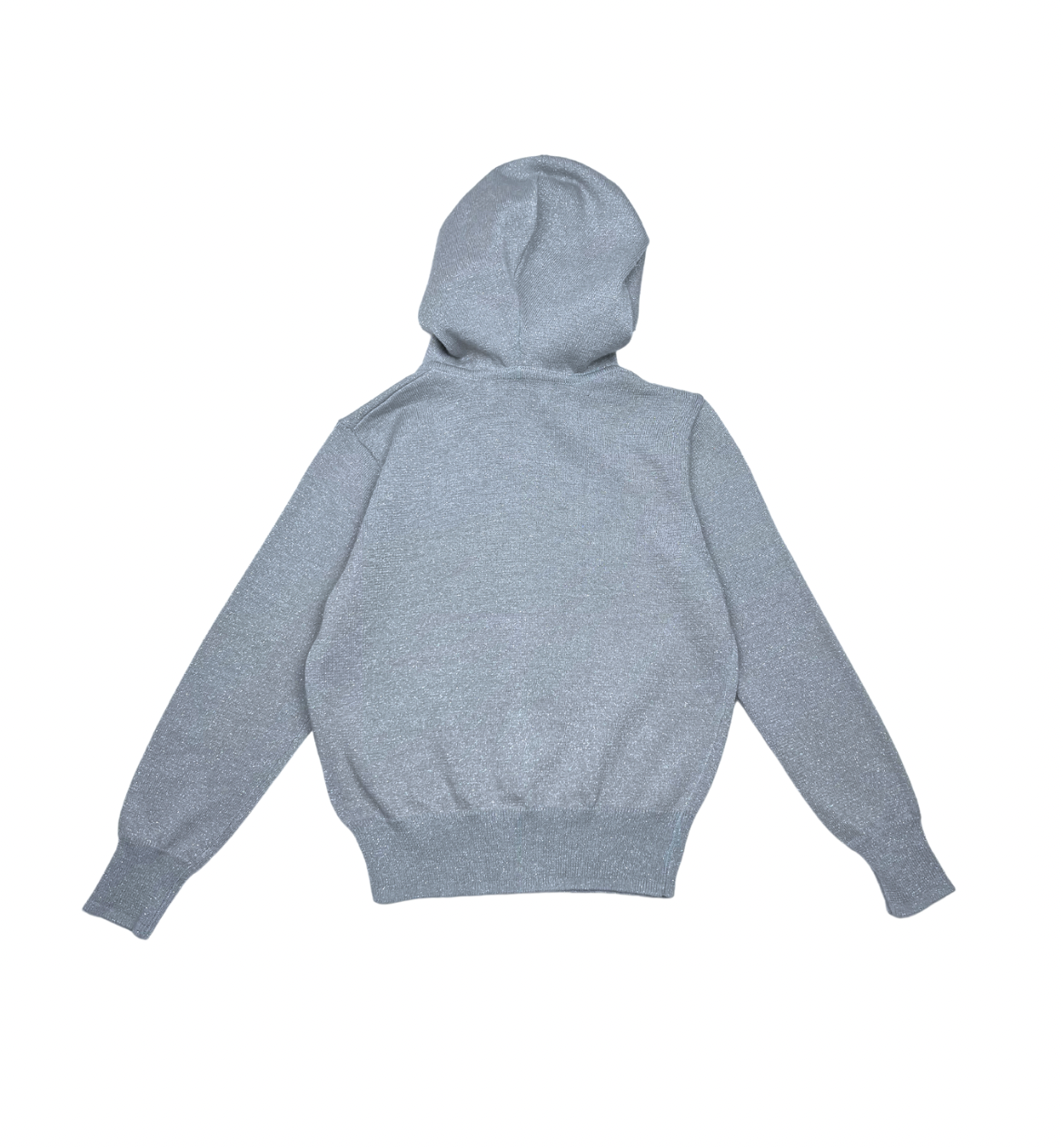 WILD & GORGEOUS - Sweat gris/argenté zippé en laine à paillettes - 4/5 ans