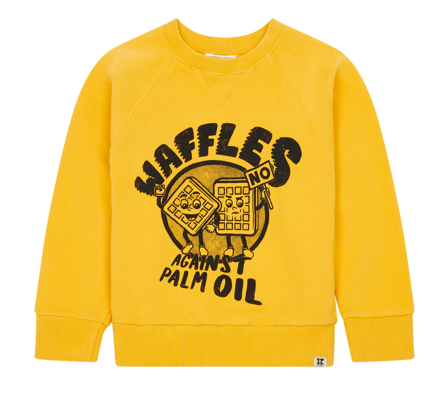 HUNDRED PIECES - Sweatshirt coton Bio Waffles | Jaune - 6 ans