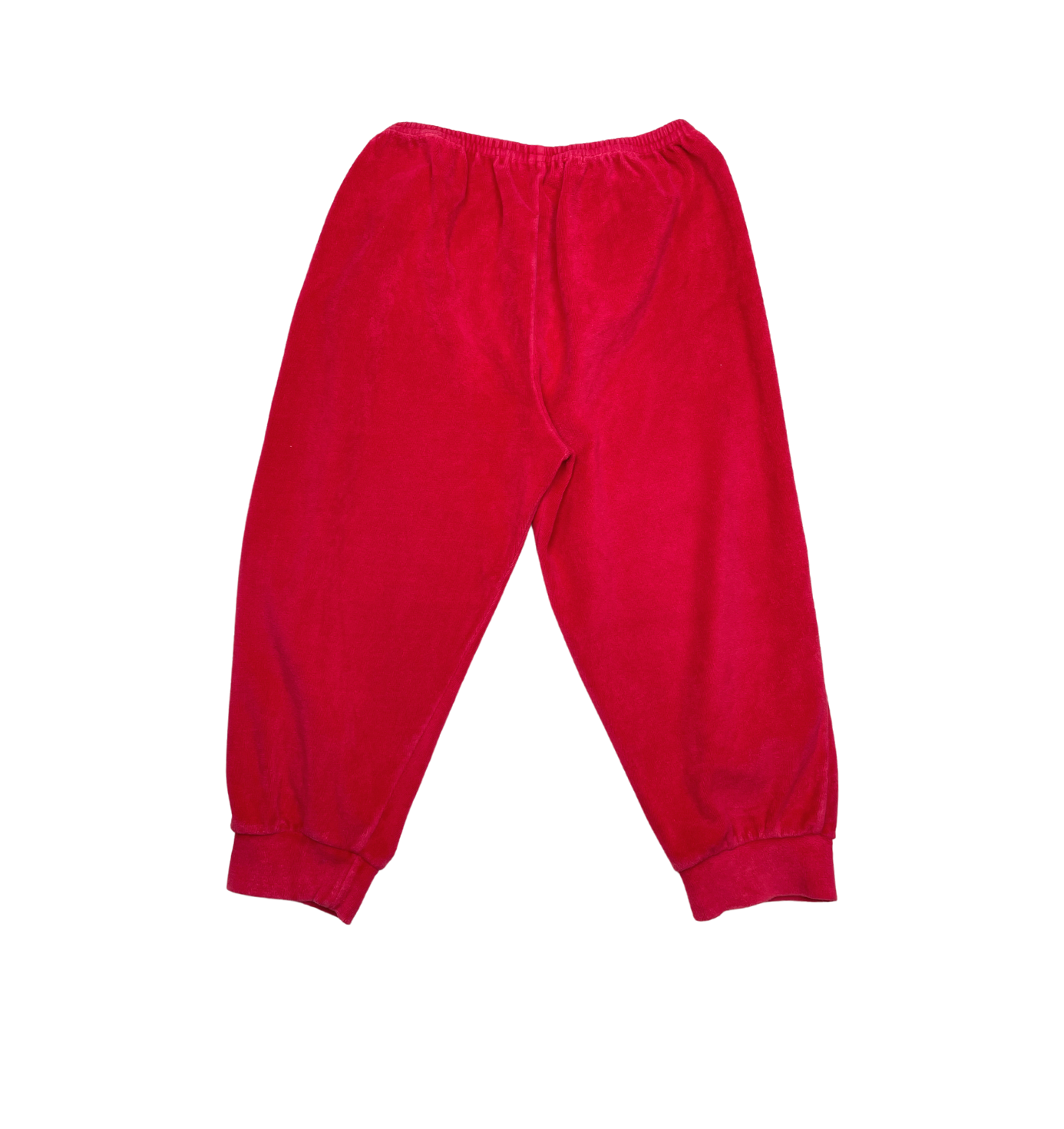 VINTAGE - Pyjama en velour rouge et jaune Babar - 3 ans