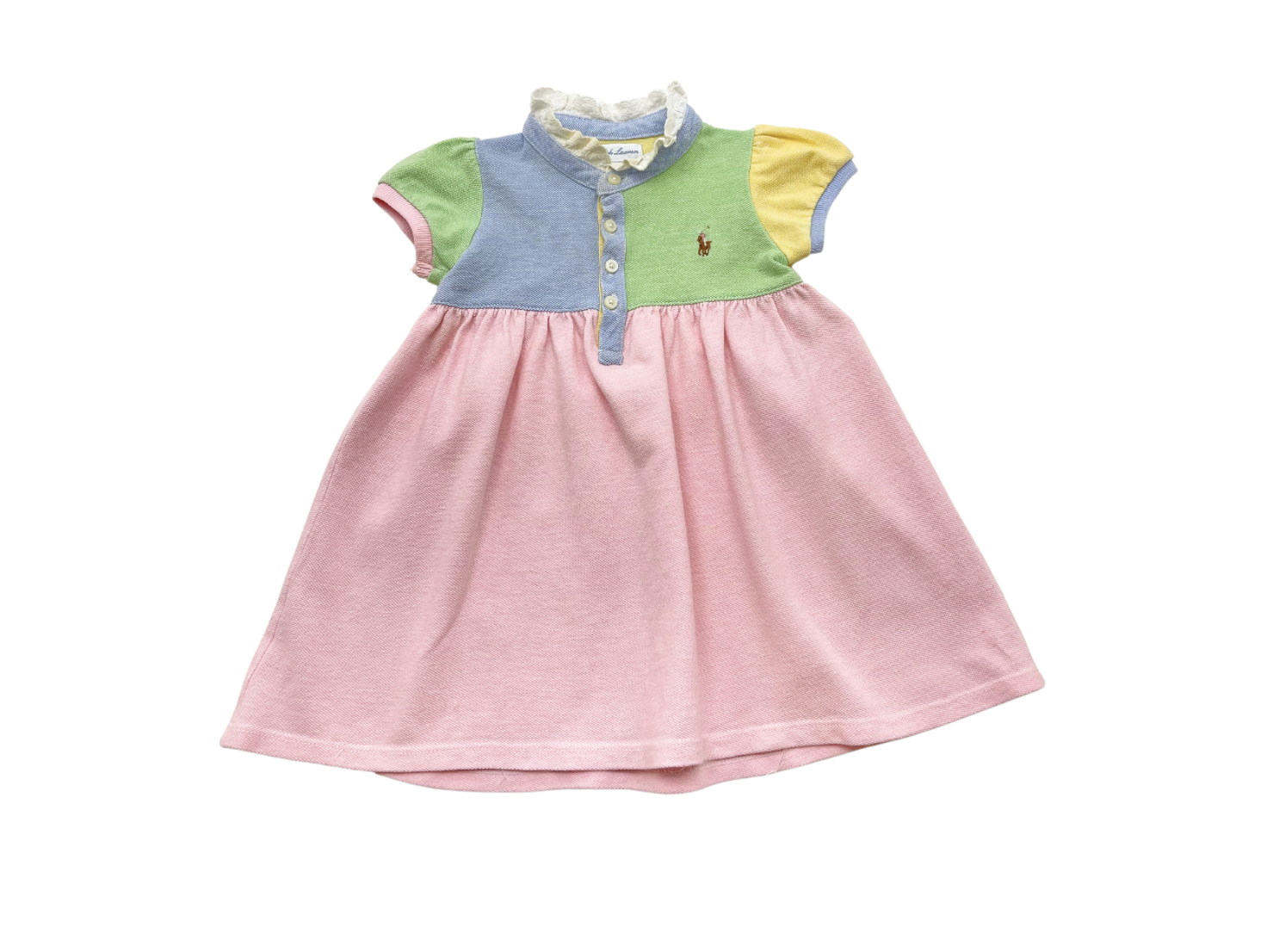 RALPH LAUREN - Robe couleurs pastels - 9 mois