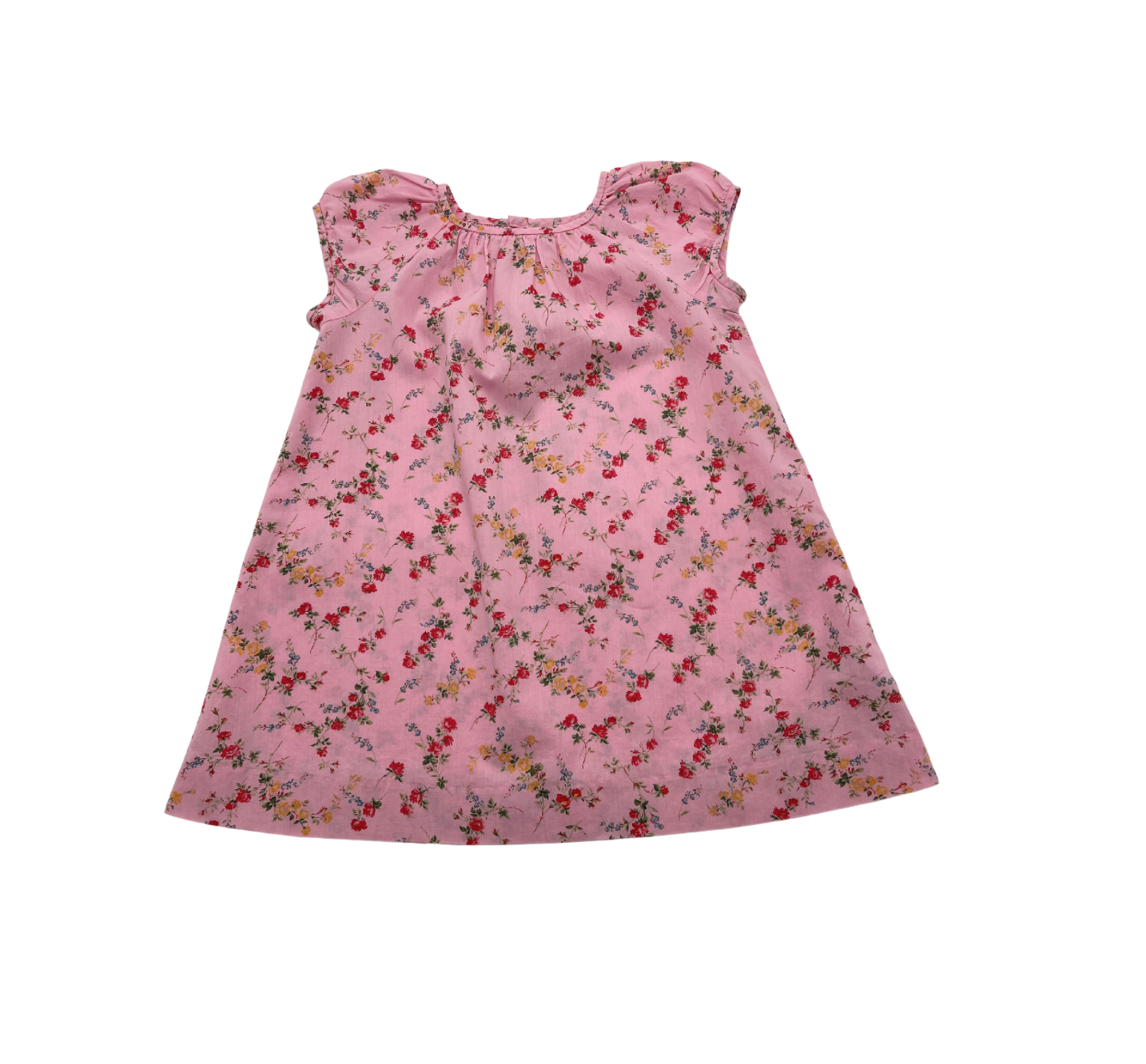 BONPOINT - Robe rose à fleurs - 2 ans