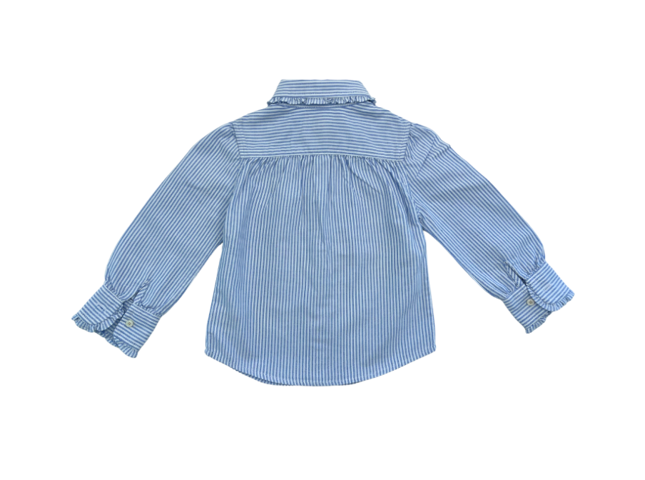 RALPH LAUREN - Chemise bleue rayée - 2 ans