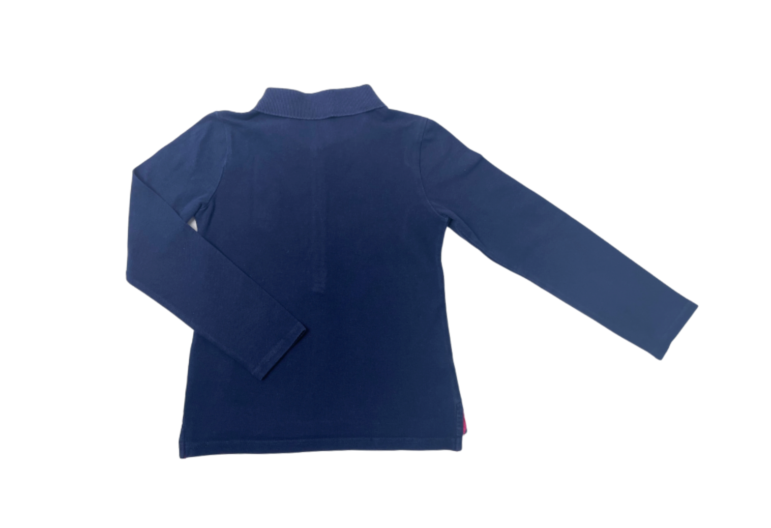 RALPH LAUREN - Polo manches longues bleu marine - 7 ans