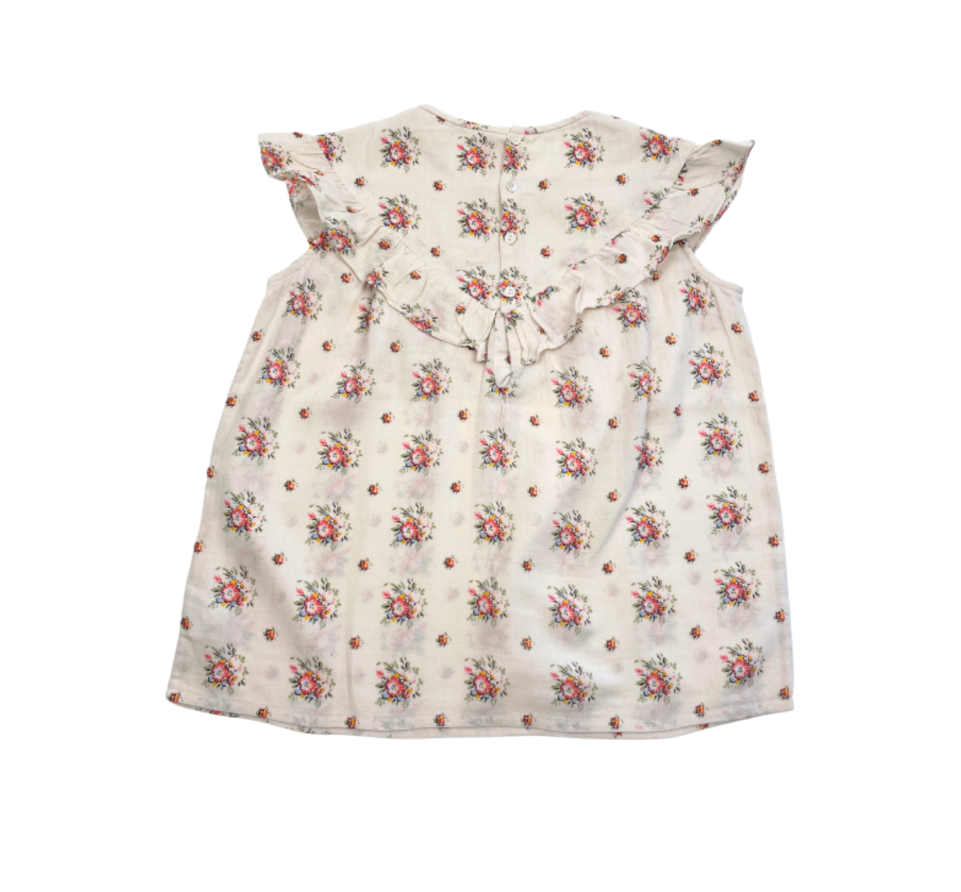 BONPOINT - Robe écrue à fleurs - 6 ans