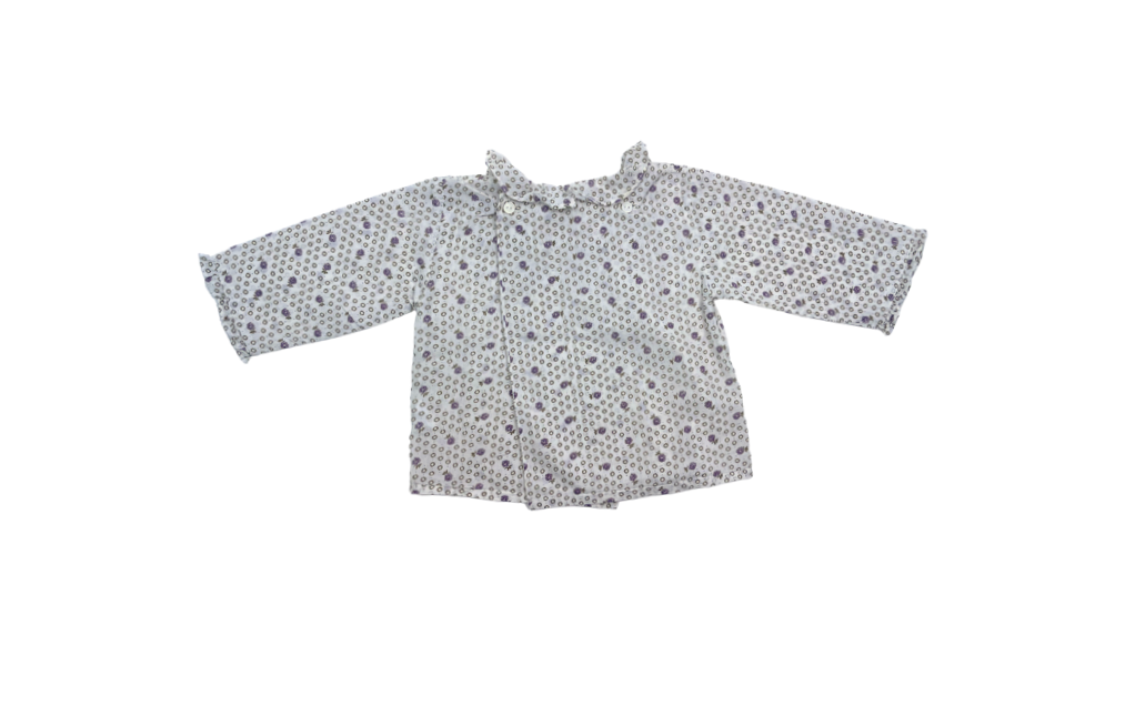 BONPOINT - Blouse blanche motif fleurs - 3 mois