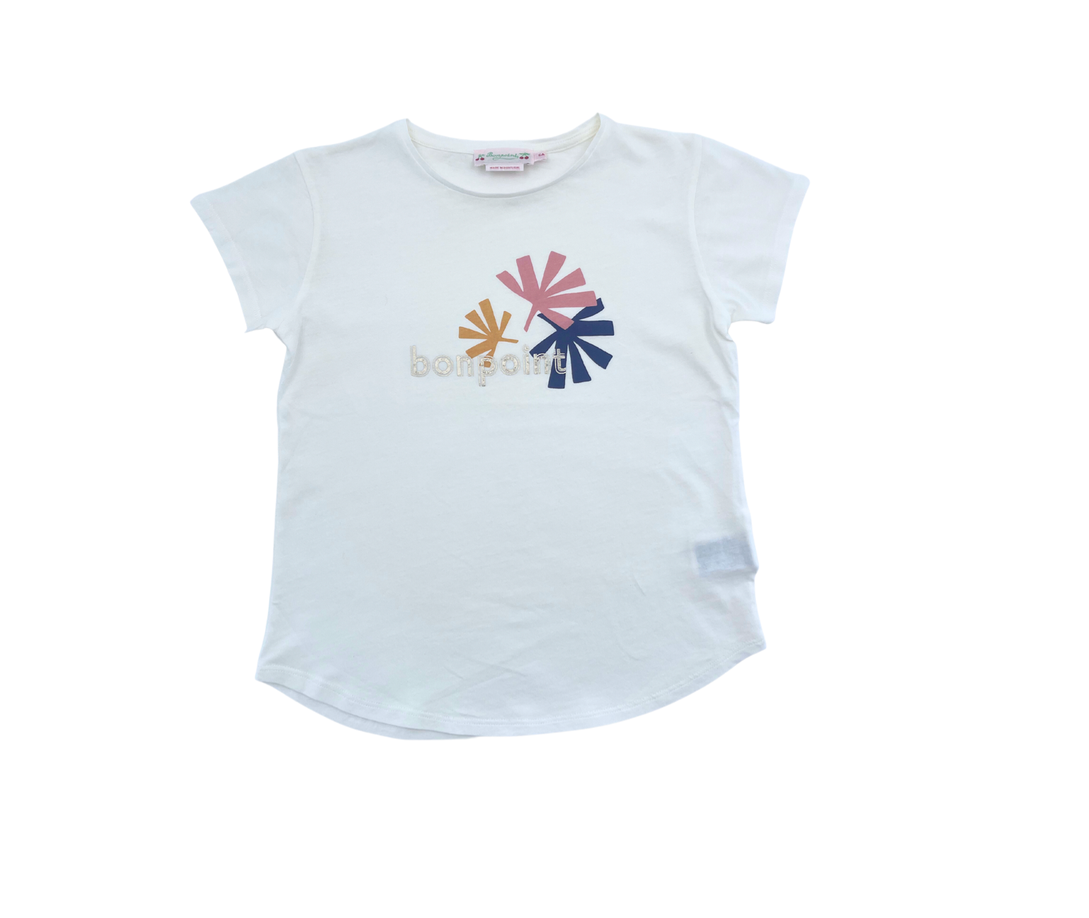 BONPOINT - T-shirt blanc à motifs - 6 ans