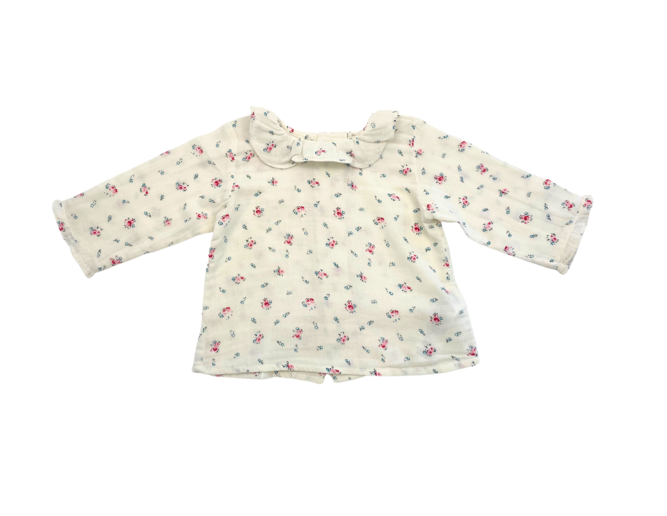 BONPOINT - Blouse écrue à fleurs - 6 mois