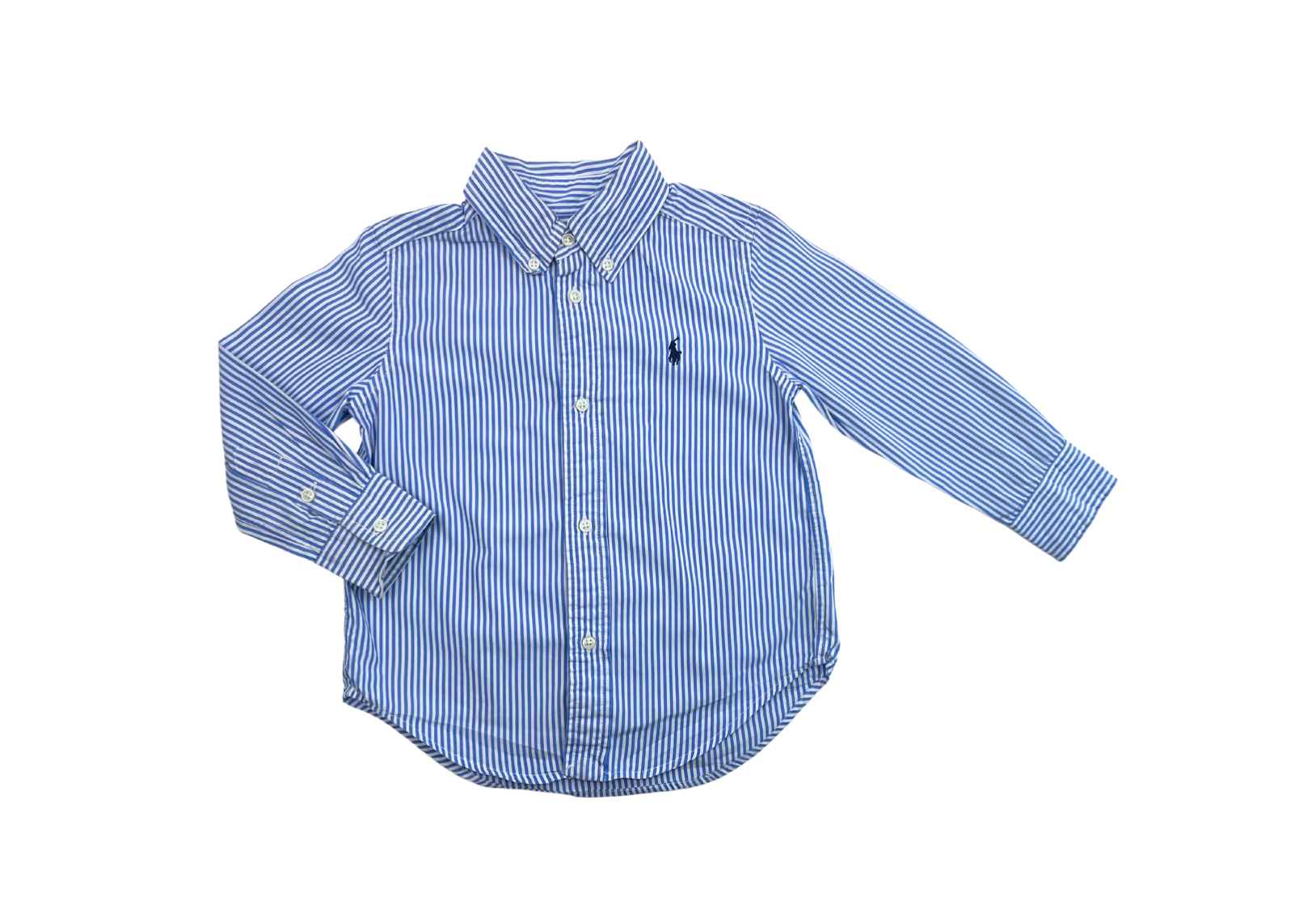 RALPH LAUREN - Chemise rayée bleu/blanc - 3 ans