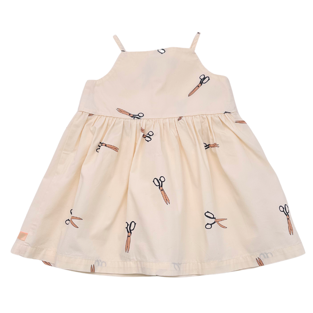 TINYCOTTONS - Robe crème motifs ciseaux - 2 ans