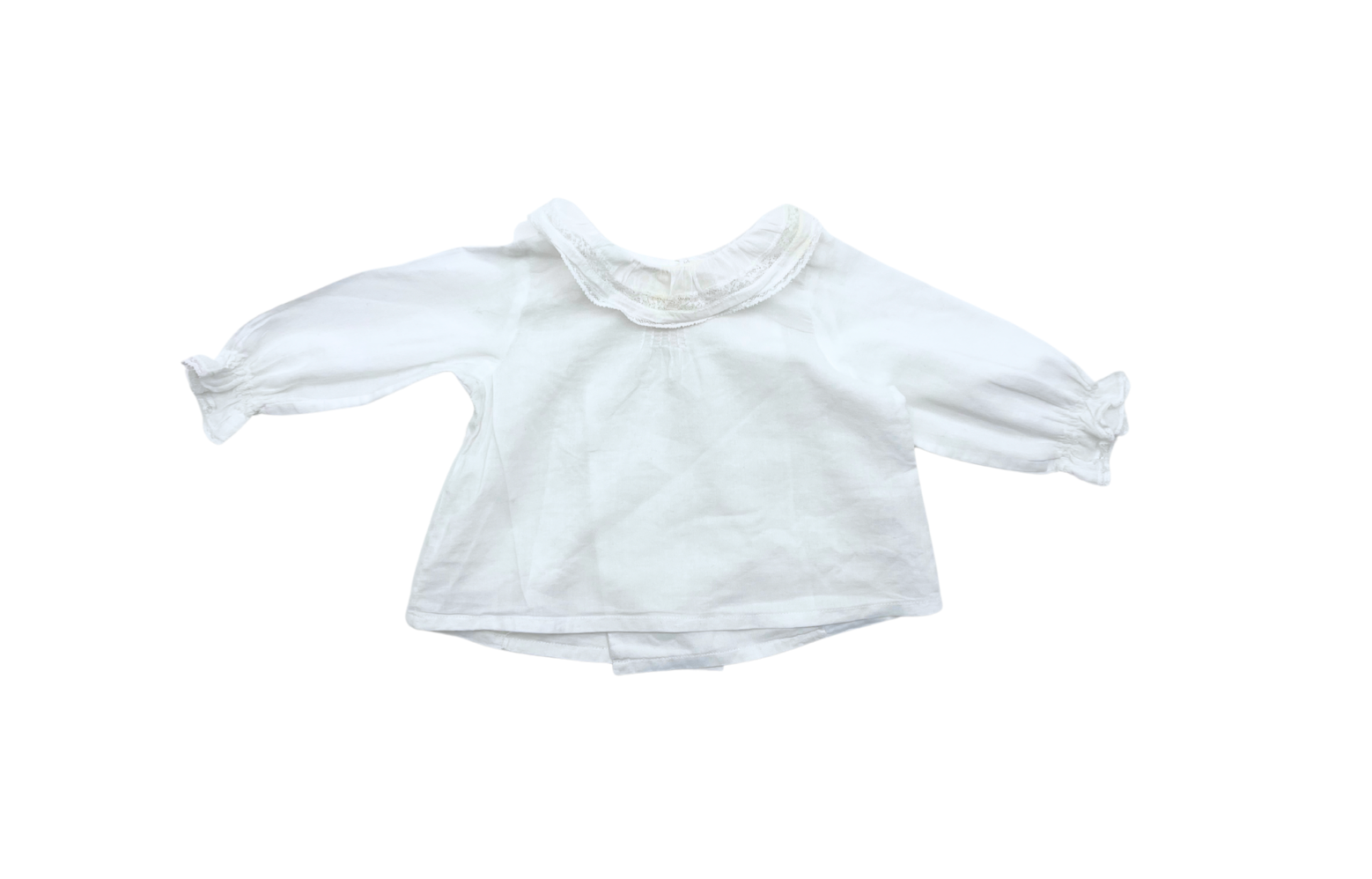 BONPOINT - Blouse en coton blanche - 3 mois