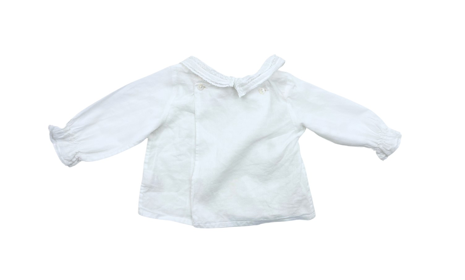 BONPOINT - Blouse en coton blanche - 3 mois