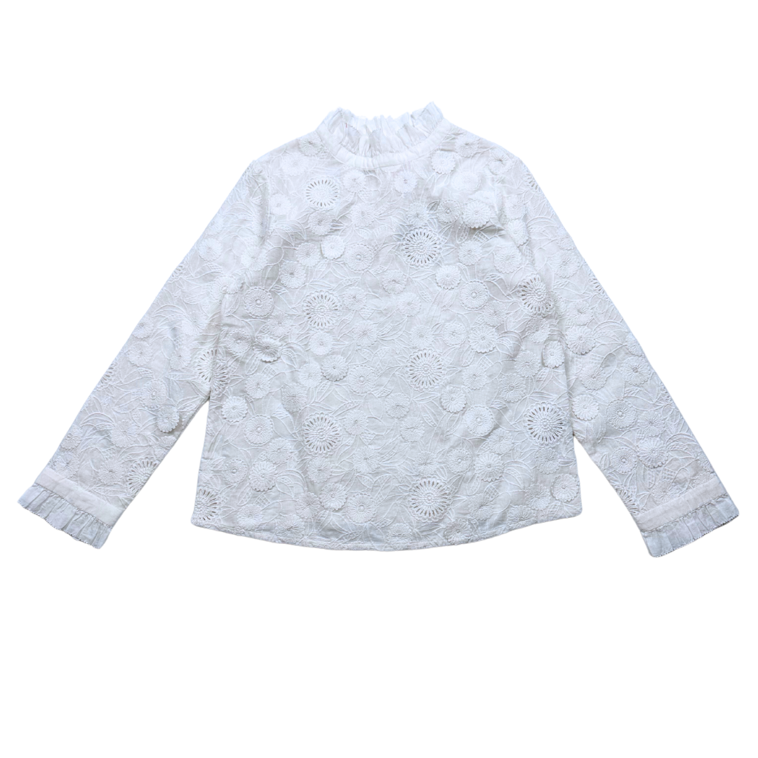 BONPOINT - Blouse brodée blanche (neuve) - 10 ans