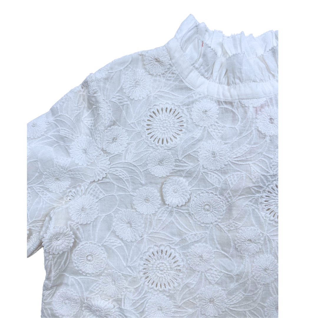 BONPOINT - Blouse brodée blanche (neuve) - 10 ans