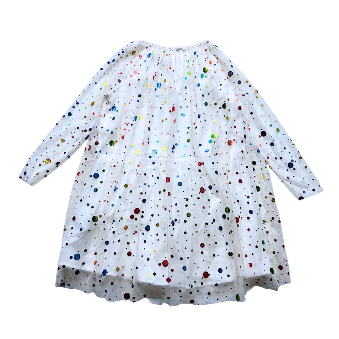 STELLA MCCARTNEY - Robe blanche avec pois multicolors - 5 ans