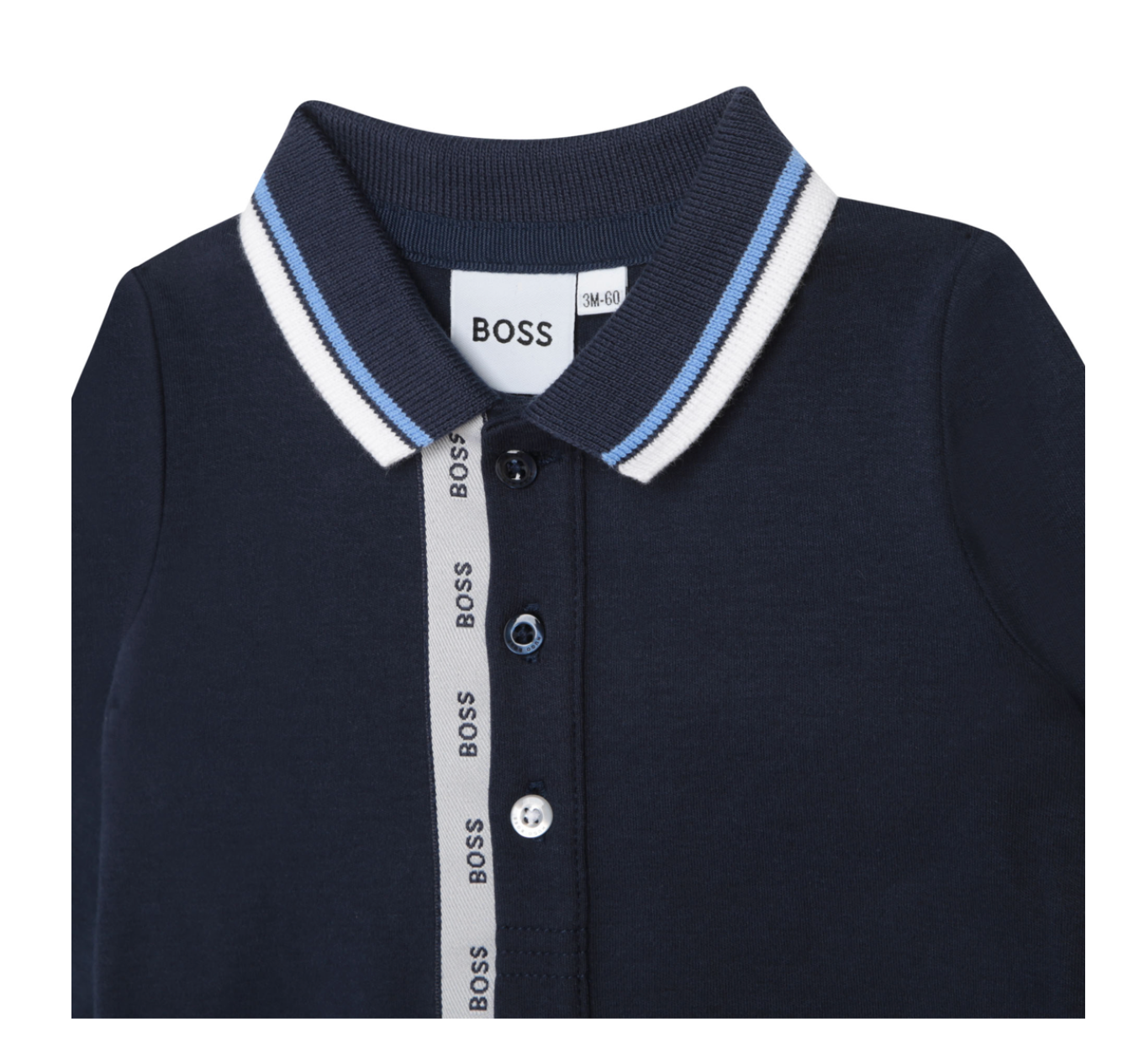 HUGO BOSS - Combinaison bleu marine à col polo - 18 mois