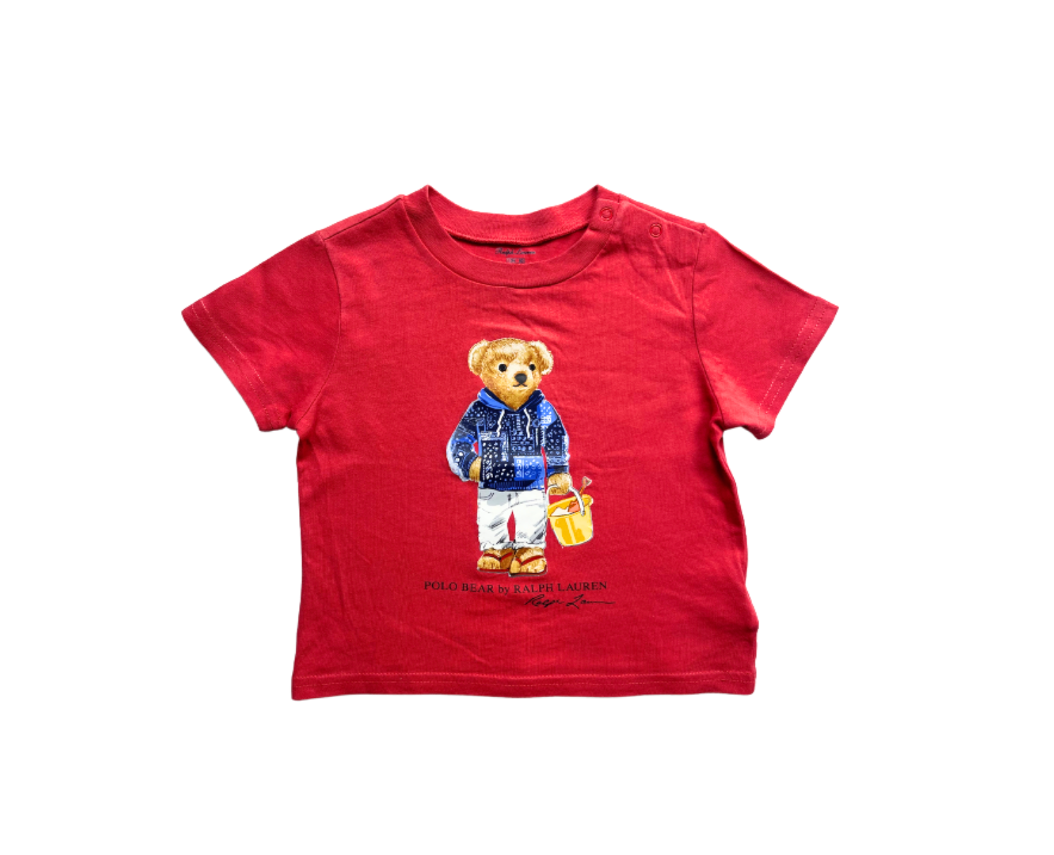 RALPH LAUREN - T shirt Polo Bear rouge - 12 mois