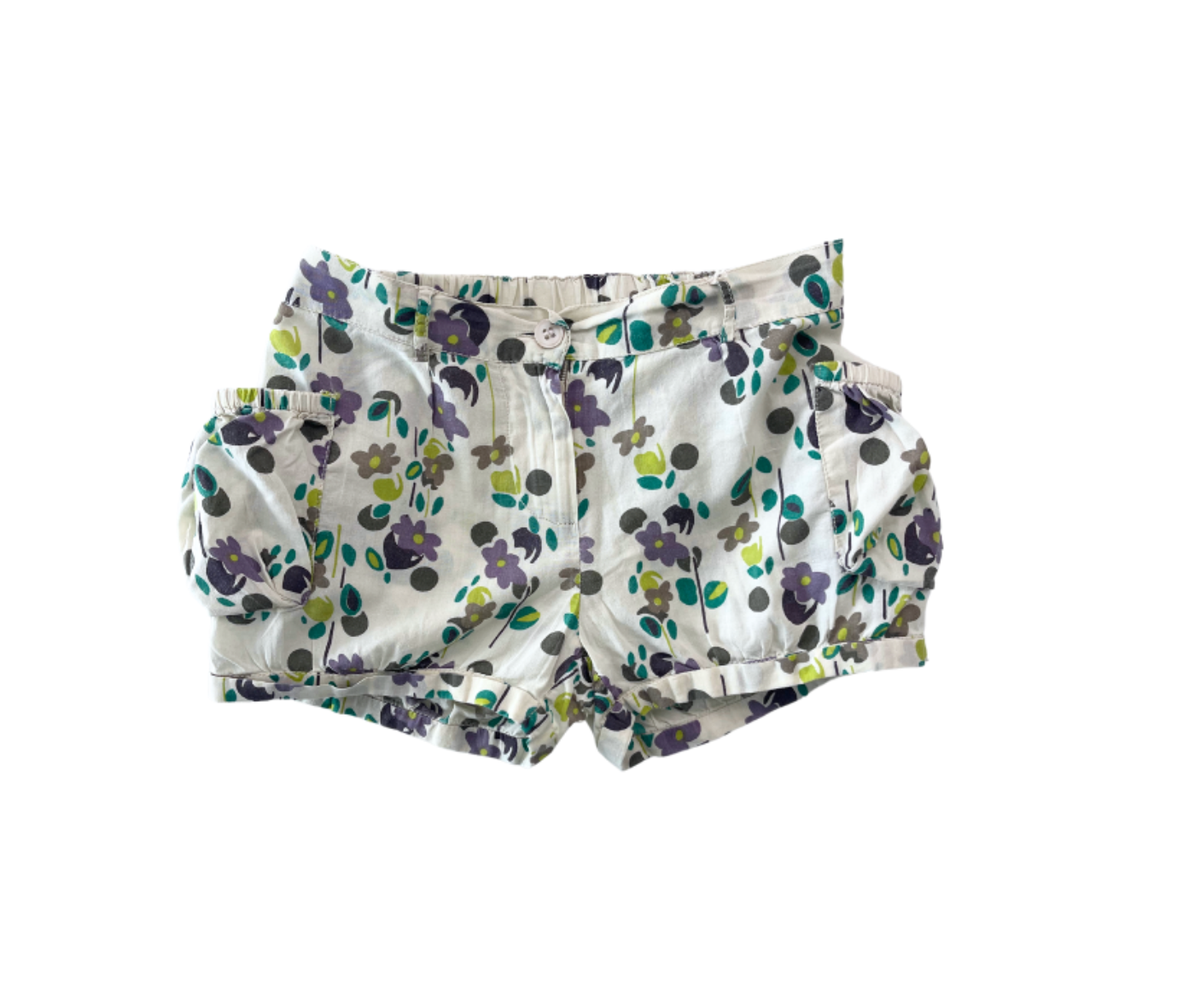 BONPOINT - Short écru à imprimé floral - 3ans