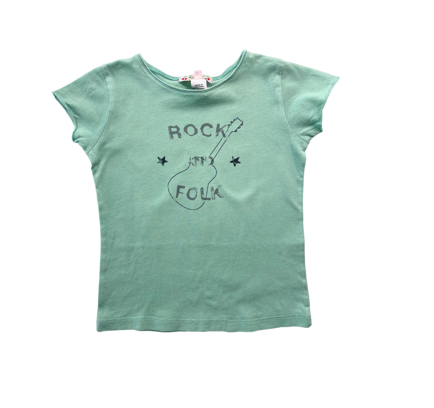 BONPOINT - T-shirt vert « Rock and Folk » - 4 ans