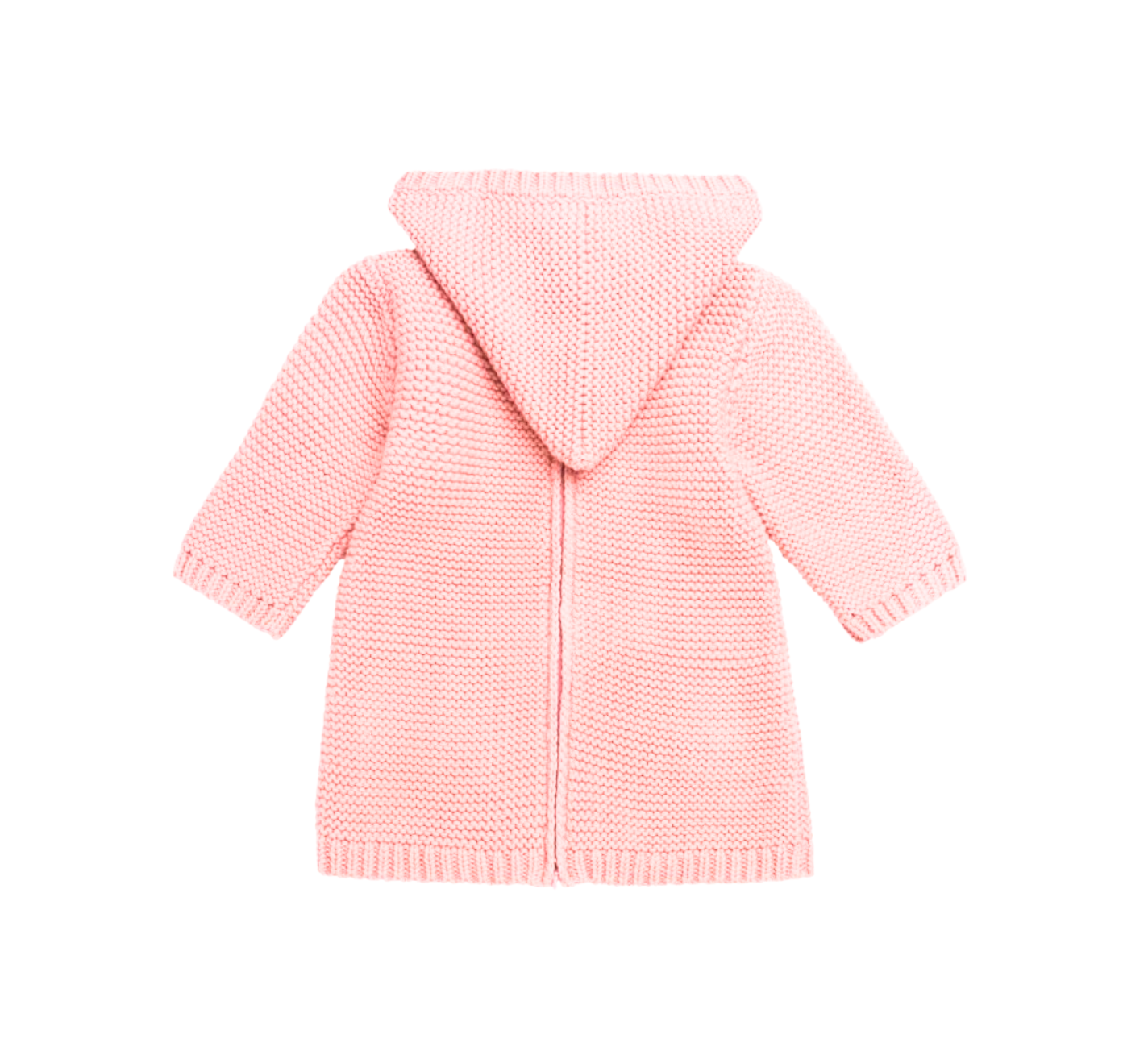 BONPOINT - Burnou rose en maille de coton rose - 3 mois