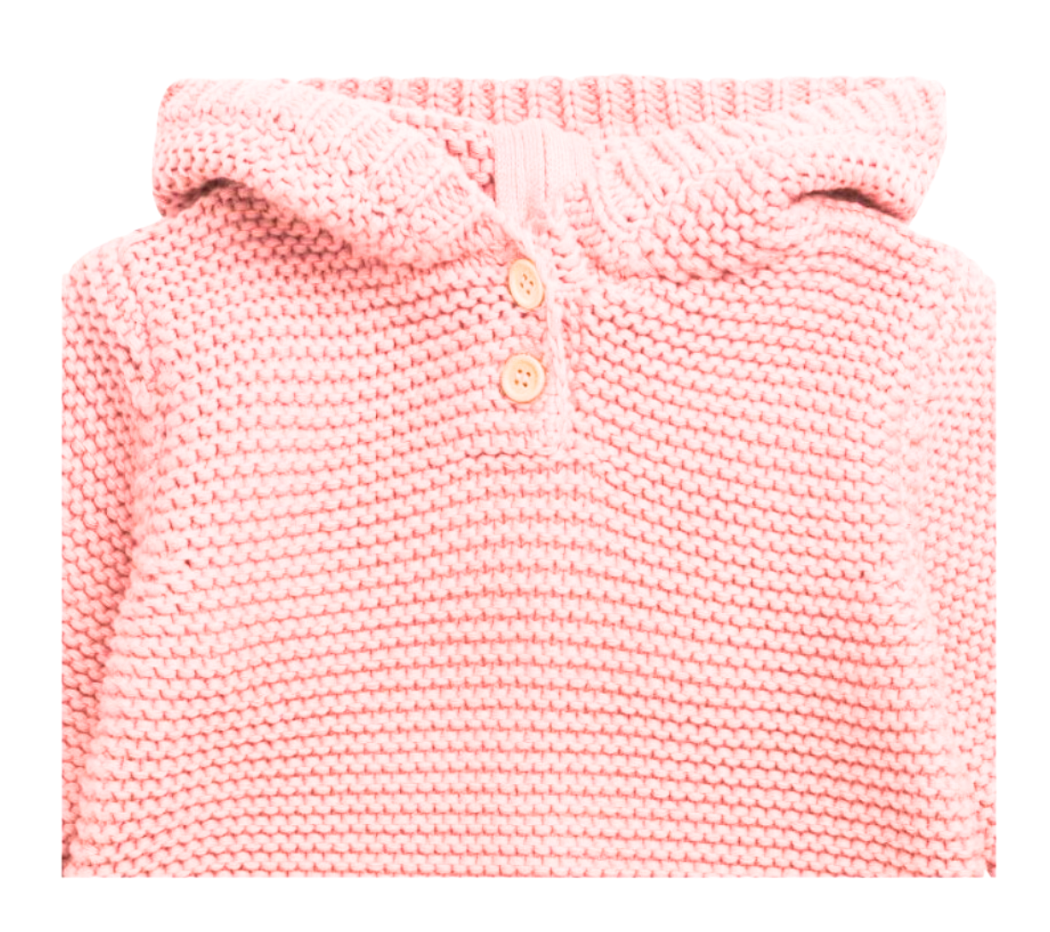 BONPOINT - Burnou rose en maille de coton rose - 3 mois