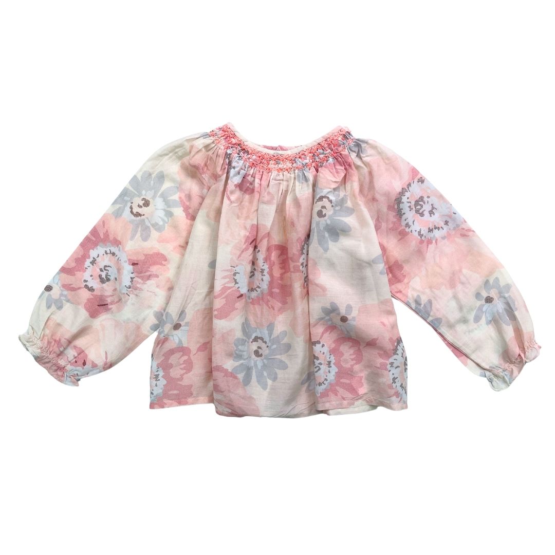 BONPOINT - Blouse légère en soie à fleurs - 2 ans