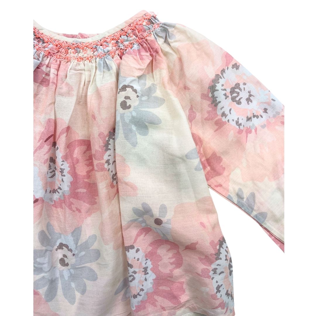 BONPOINT - Blouse légère en soie à fleurs - 2 ans