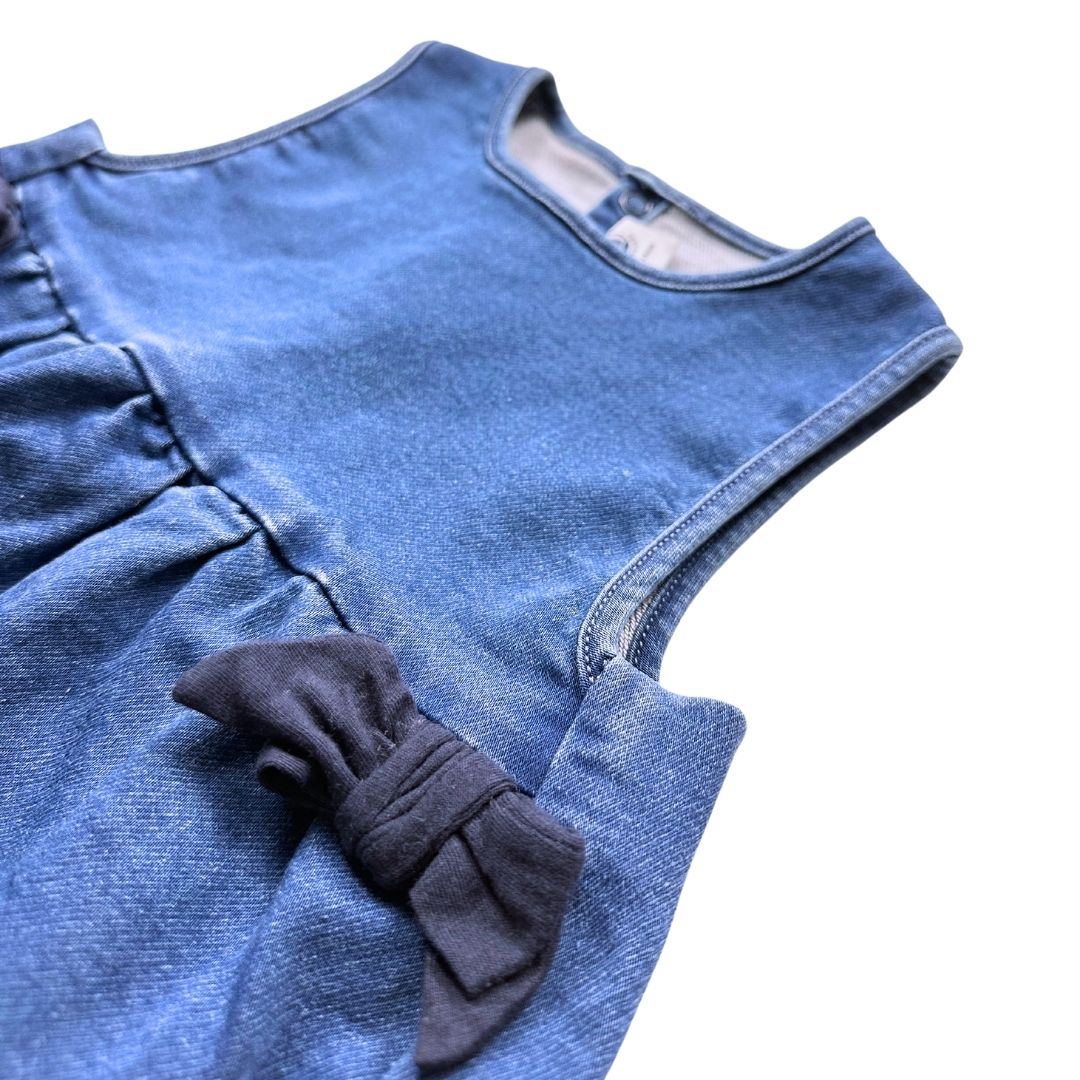 PETIT BATEAU - Robe en jean bleu - 2 ans