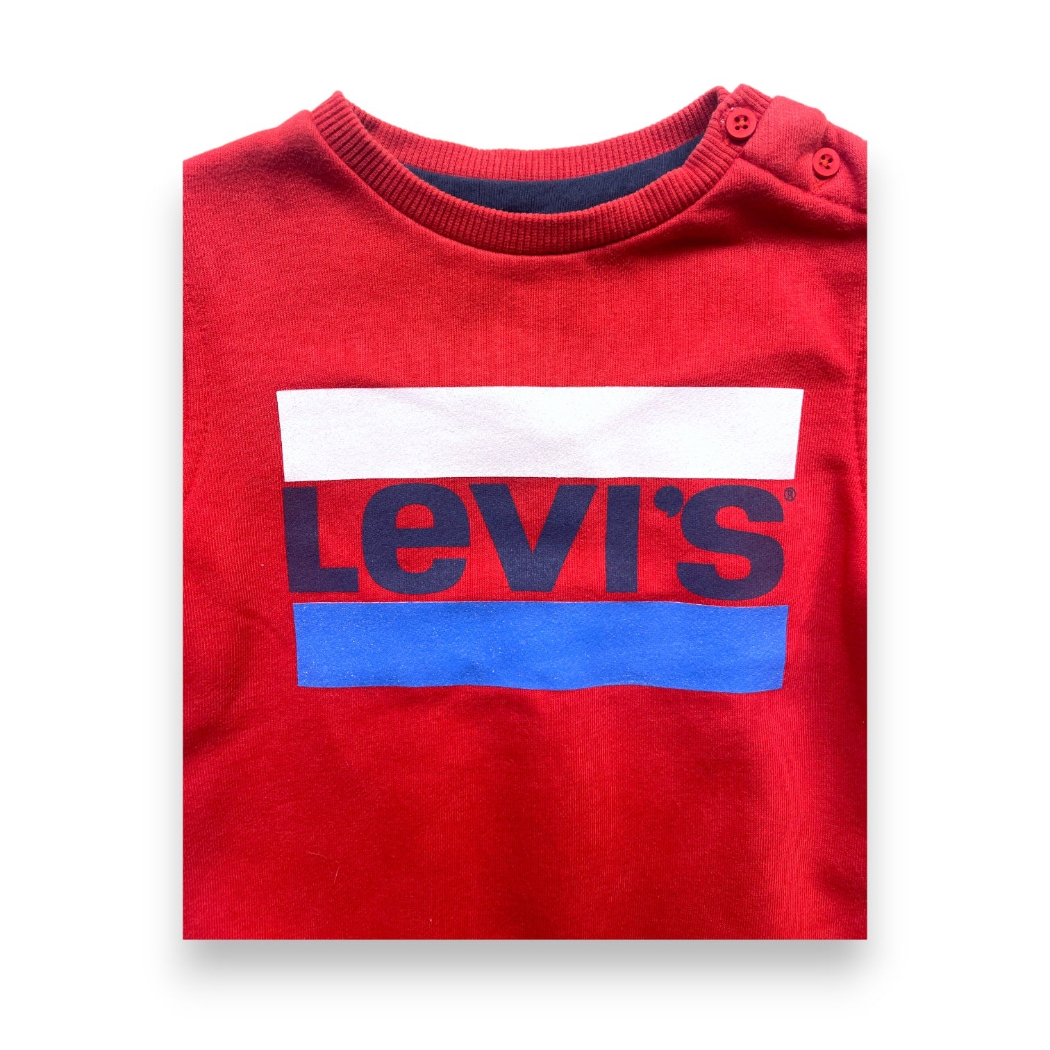 LEVI’S - Sweat rouge col rond - 2 ans