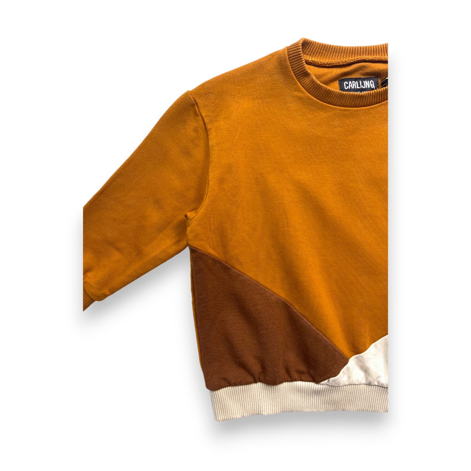 CARLIJNQ - Sweat marron à motifs géométriques - 1/2 ans