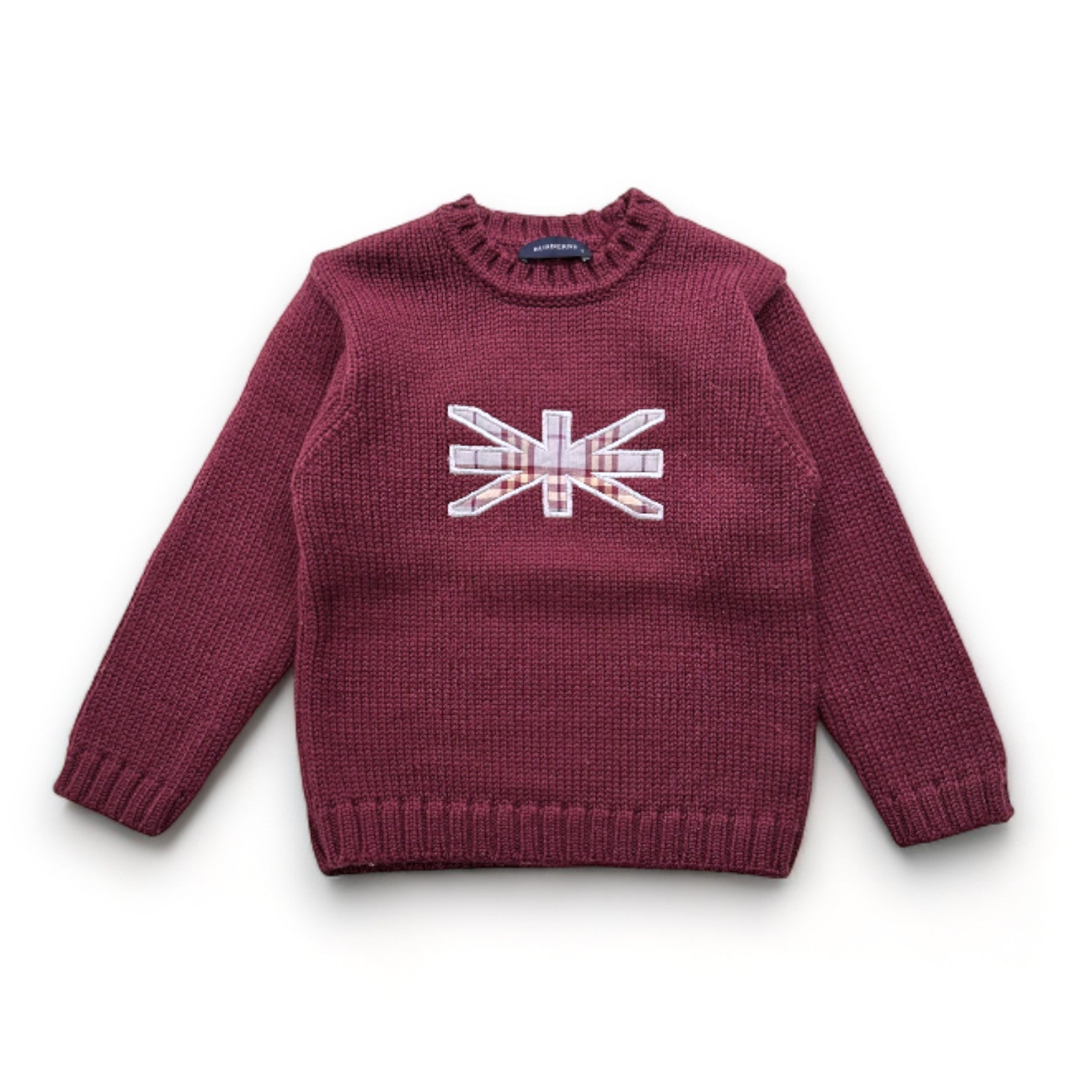 BURBERRY - Pull en laine violet - 4 ans