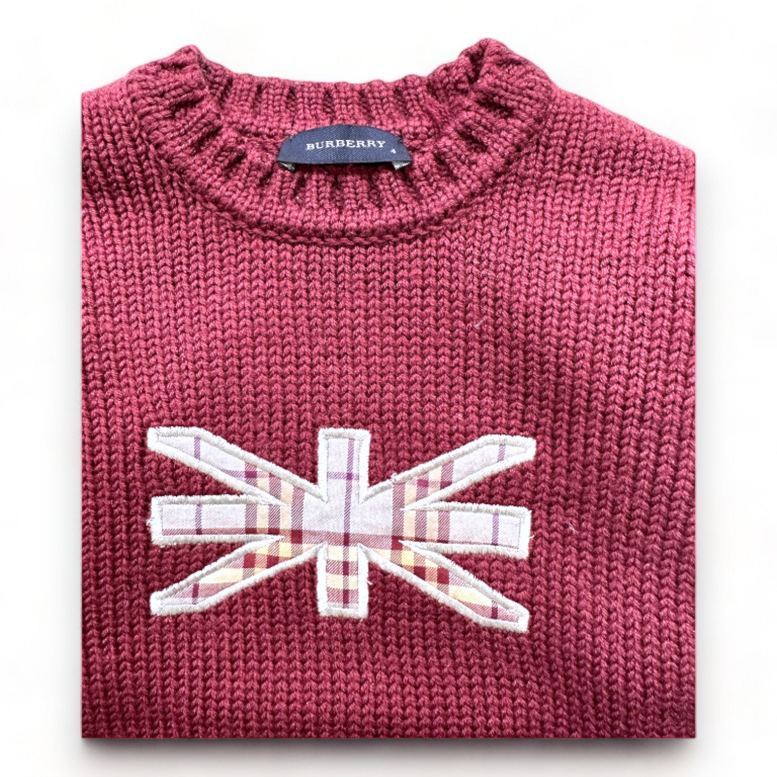 BURBERRY - Pull en laine violet - 4 ans