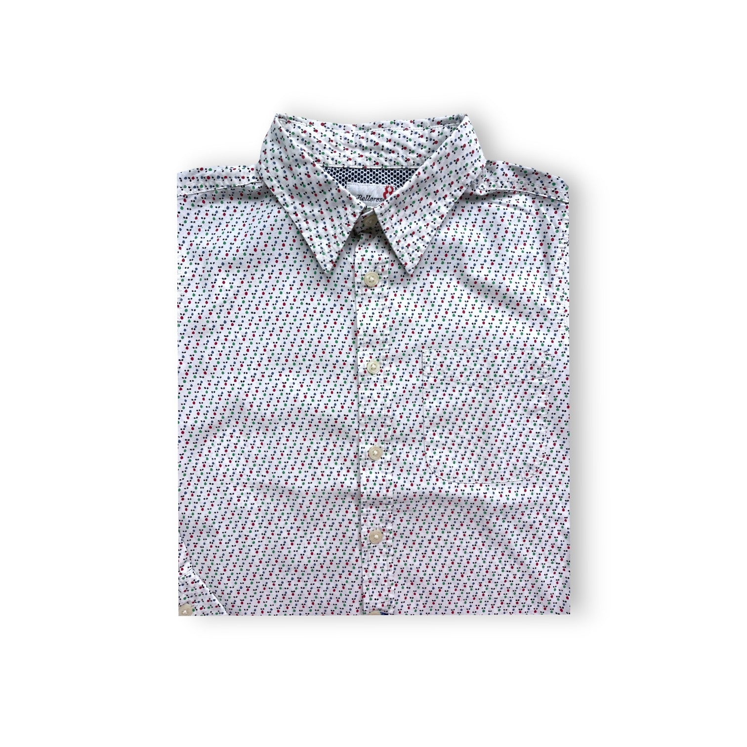 BELLEROSE - Chemise blanche à pois colorés - 8 ans