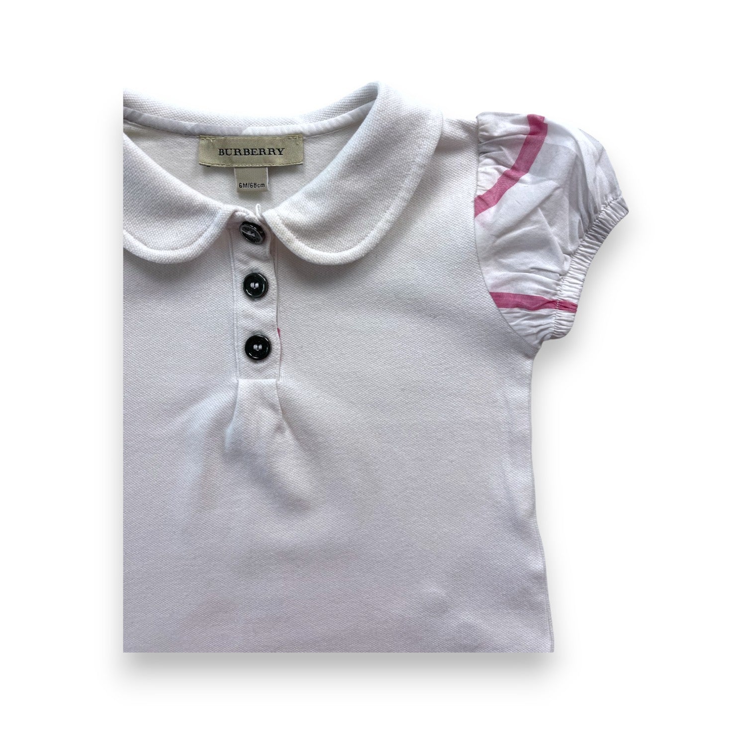 BURBERRY - Polo blanc - 6 mois