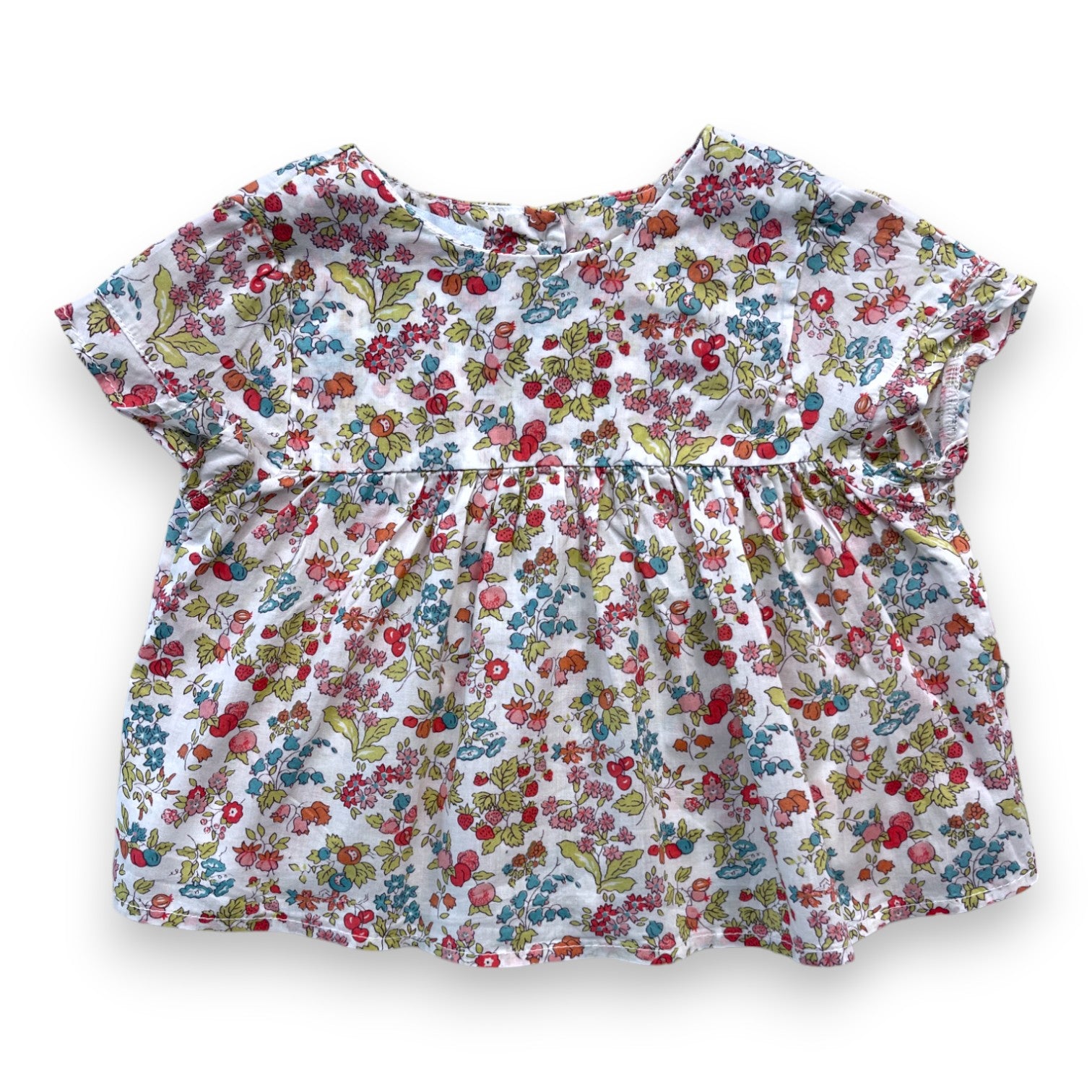 MARIE CHANTAL - Blouse blanche à motif floral - 6 mois