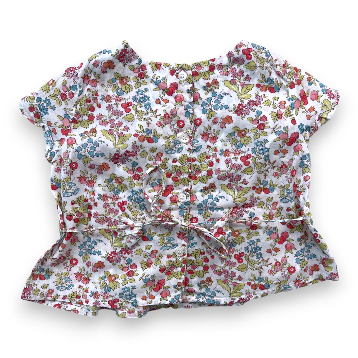 MARIE CHANTAL - Blouse blanche à motif floral - 6 mois