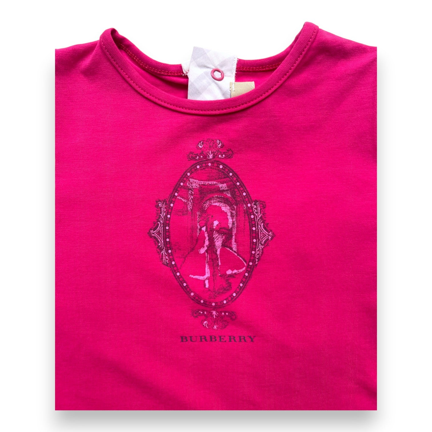 BURBERRY - T shirt rose (neuf) - 6 mois