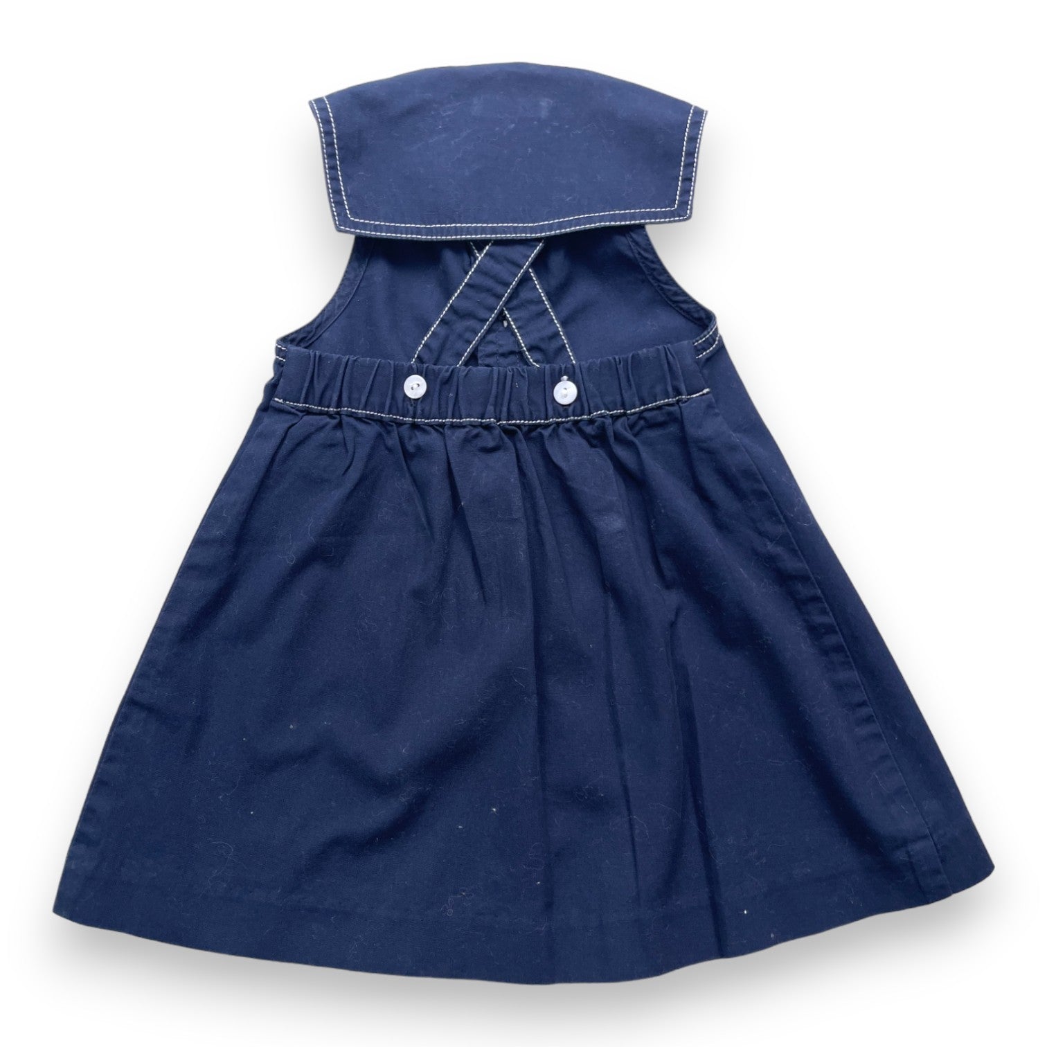 CACHAREL - Robe bleu marine - 6 mois