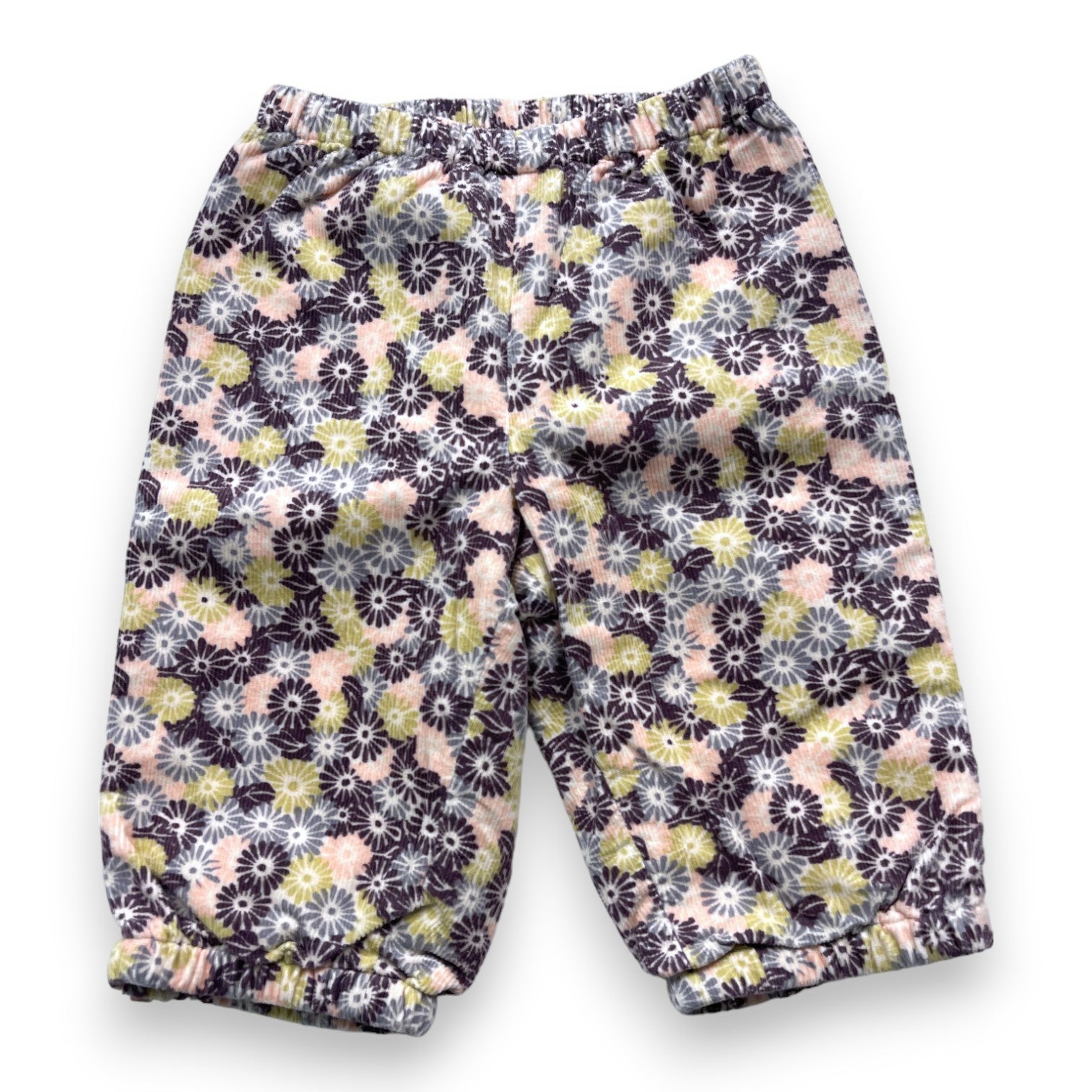 CACHAREL - Pantalon velours à fleurs - 3 mois