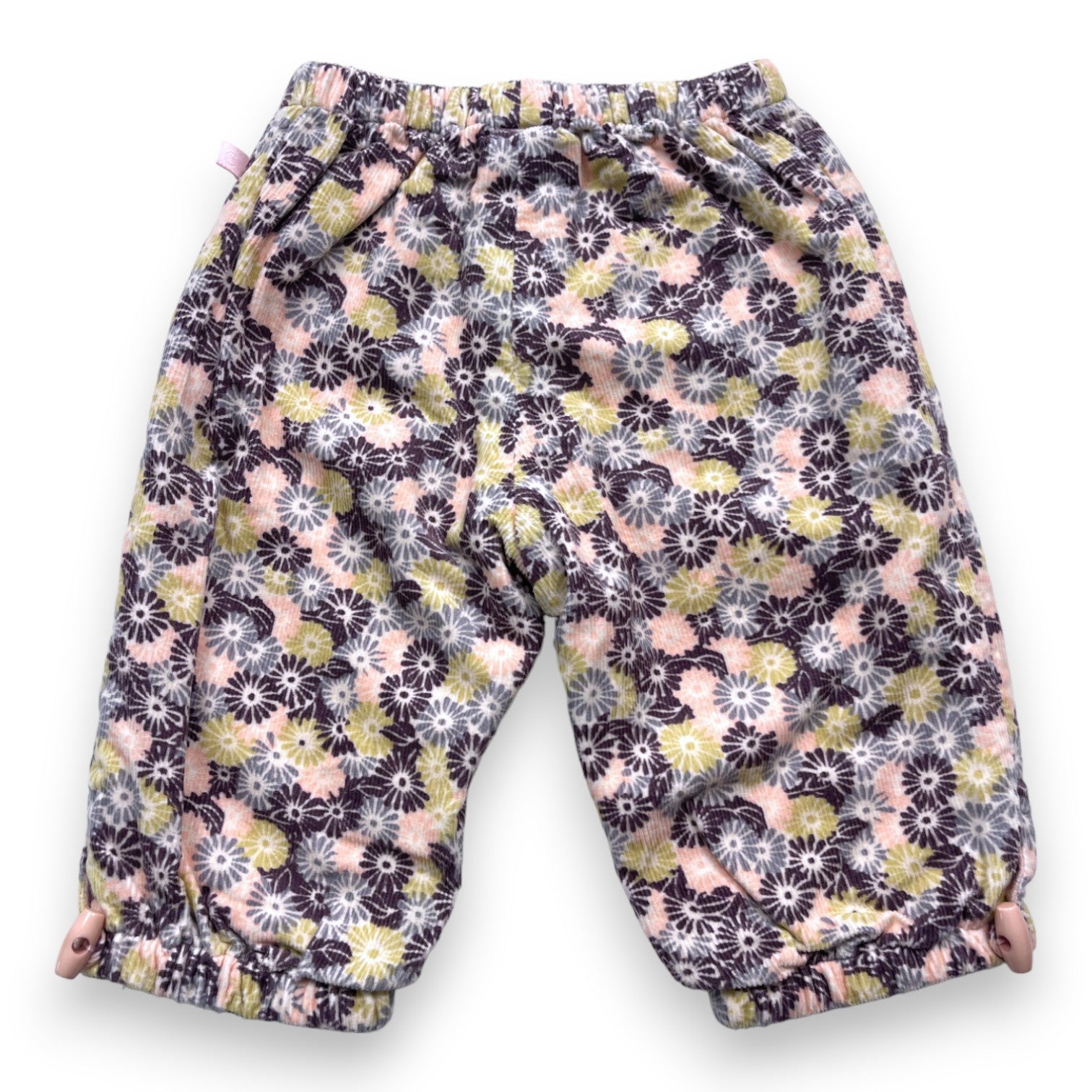 CACHAREL - Pantalon velours à fleurs - 3 mois